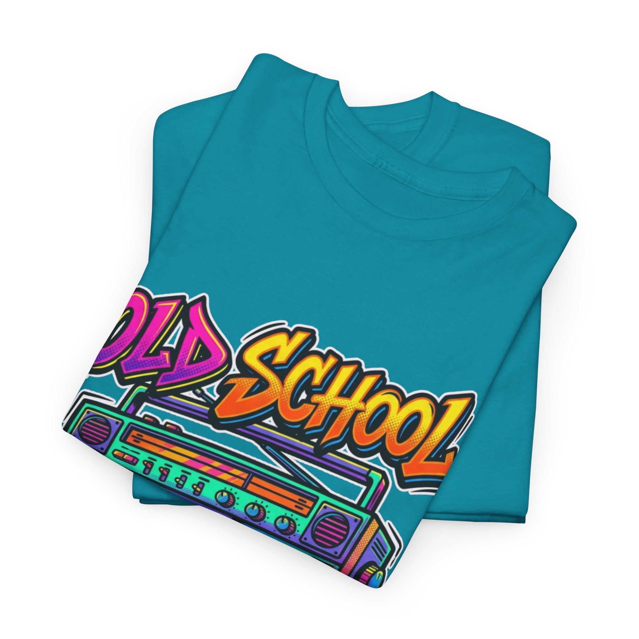 Old School Boombox Tee — Retro 80s Vintage Radio Graphic T-Shirt