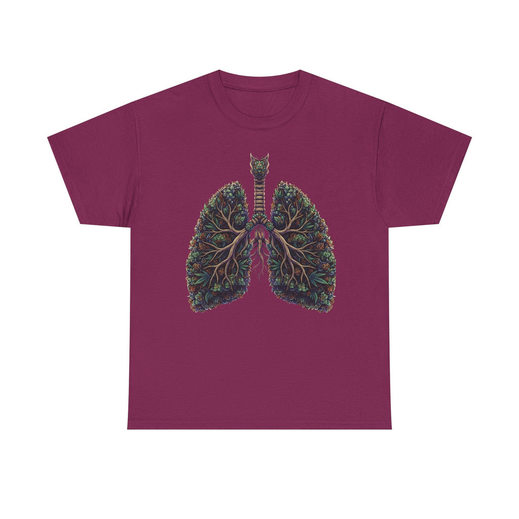 420 Lungs Illustration Tee | Botanical Respiratory Anatomy Shirt