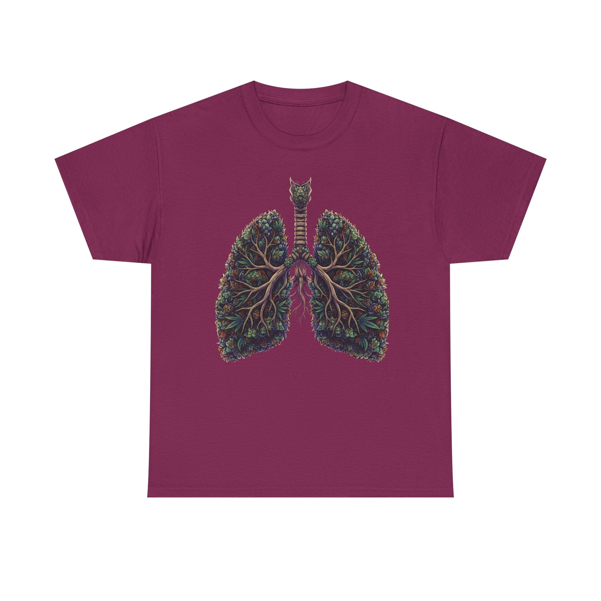 420 Lungs Illustration Tee | Botanical Respiratory Anatomy Shirt