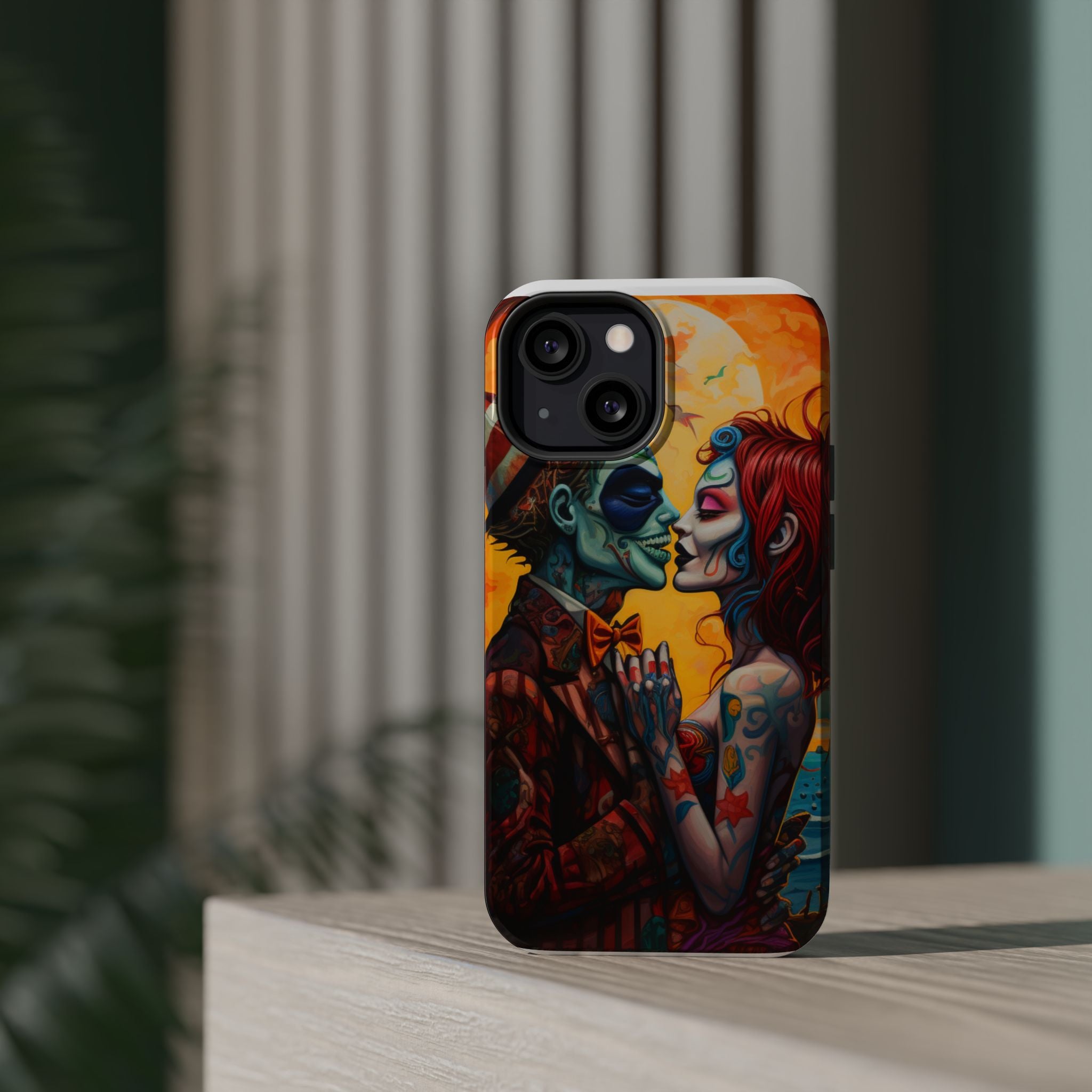 Magnetic Phone Cases - Spooky Lovers Art, Halloween Gifts, Unique Phone Covers, Artistic Phone Accessories, Colorful iPhone Cases