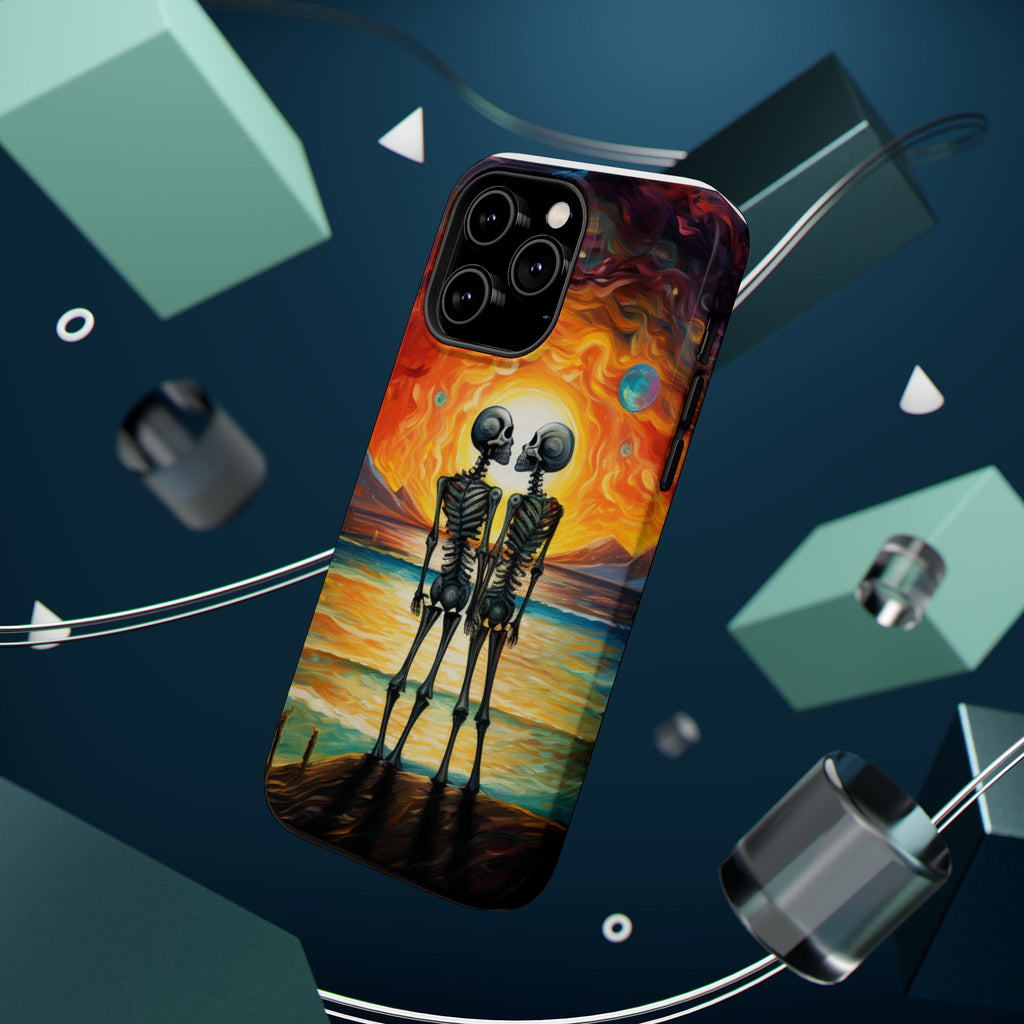 Skeleton Couple Sunset Phone Case | Magnetic Impact-Resistant Case