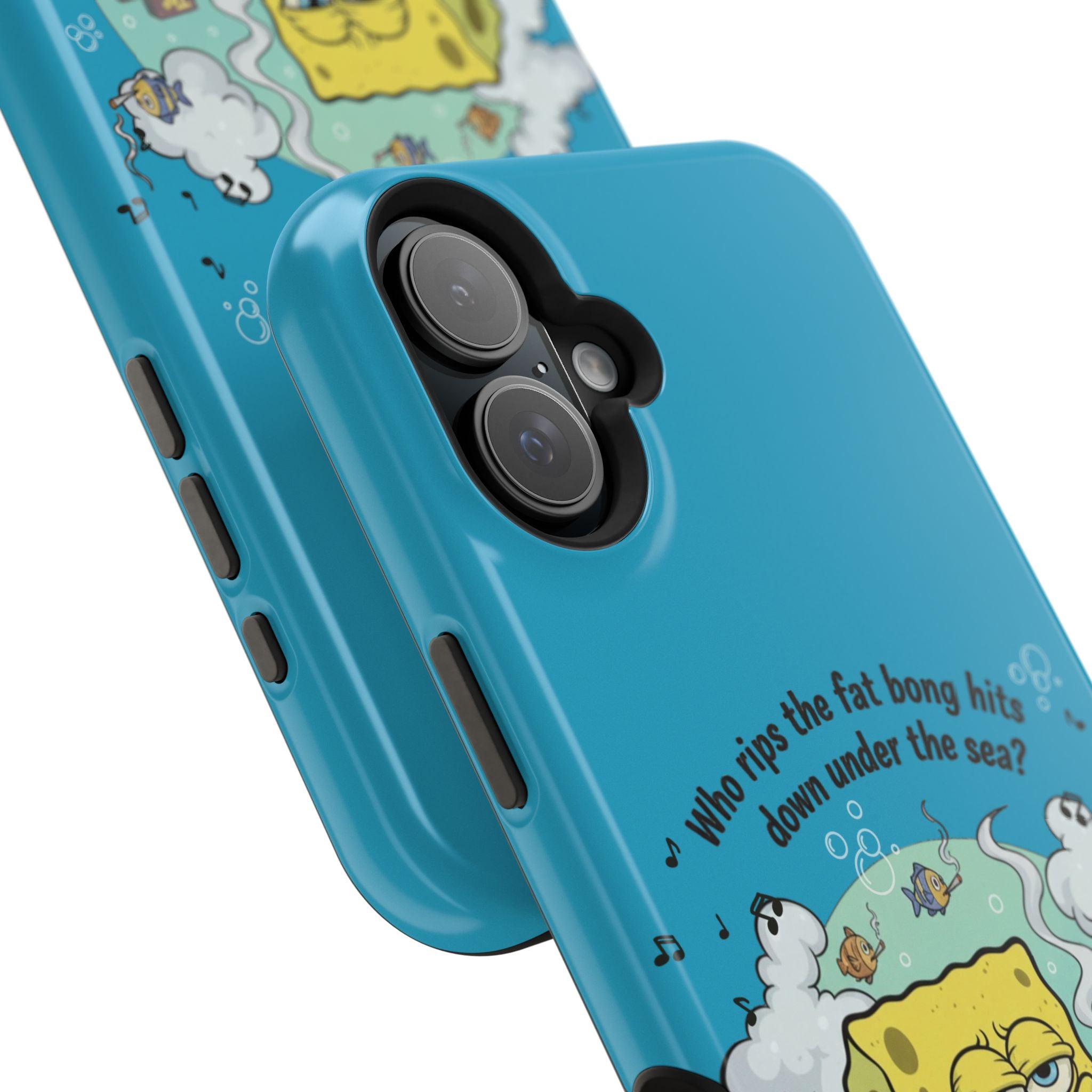 Cartoon Sponge Character with Surfboard & Beach Bong Art- Magnetic Impact-Resistant Phone Case for iPhone & Android