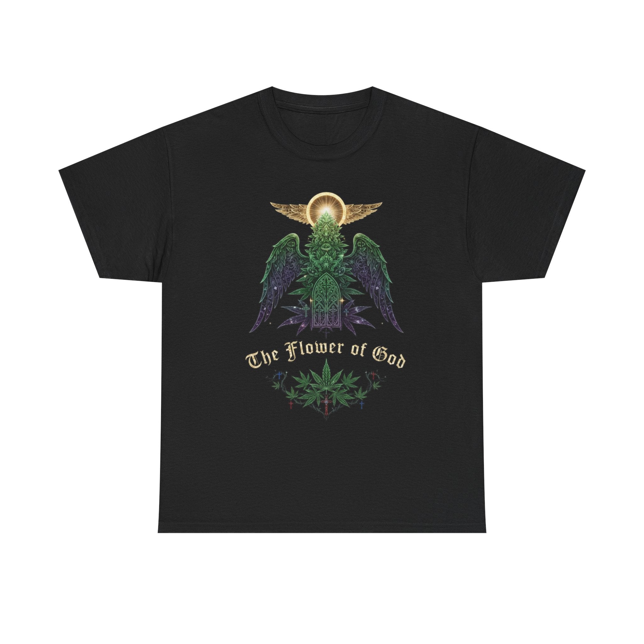 Flower of God- Angel T-Shirt | Retro Botanical Stoner Religious Tee