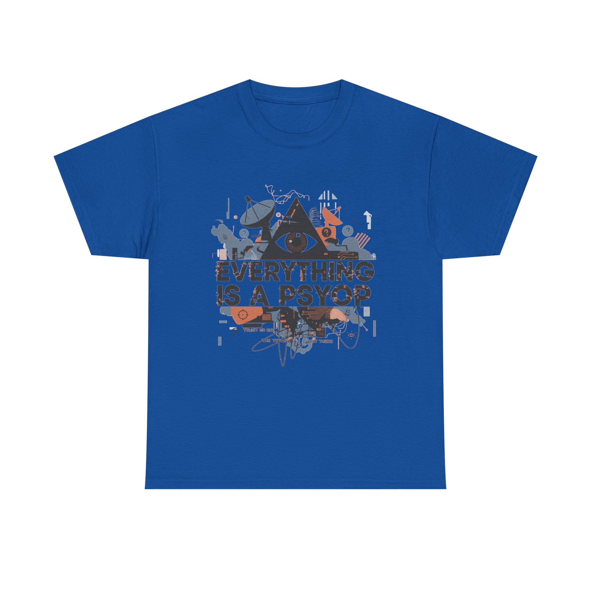 Everything Is a Psyop T-Shirt | Conspiracy Eye Graphic Tee, Abstract Collage