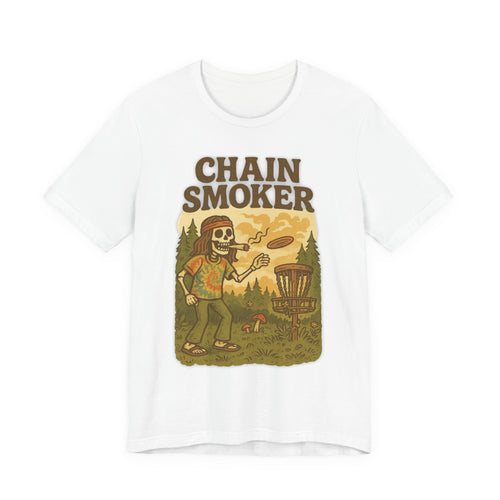 Chain Smoker Graphic Tee, Funny Tee, Short Sleeve Shirt, Outdoor stoner Apparel, Gift for Smokers, Summer Vibes, Disc golf, Frolph 420 weed