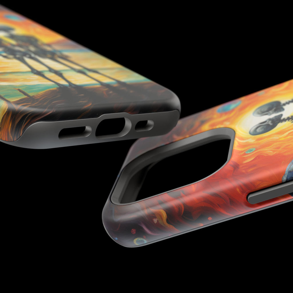 Skeleton Couple Sunset Phone Case | Magnetic Impact-Resistant Case