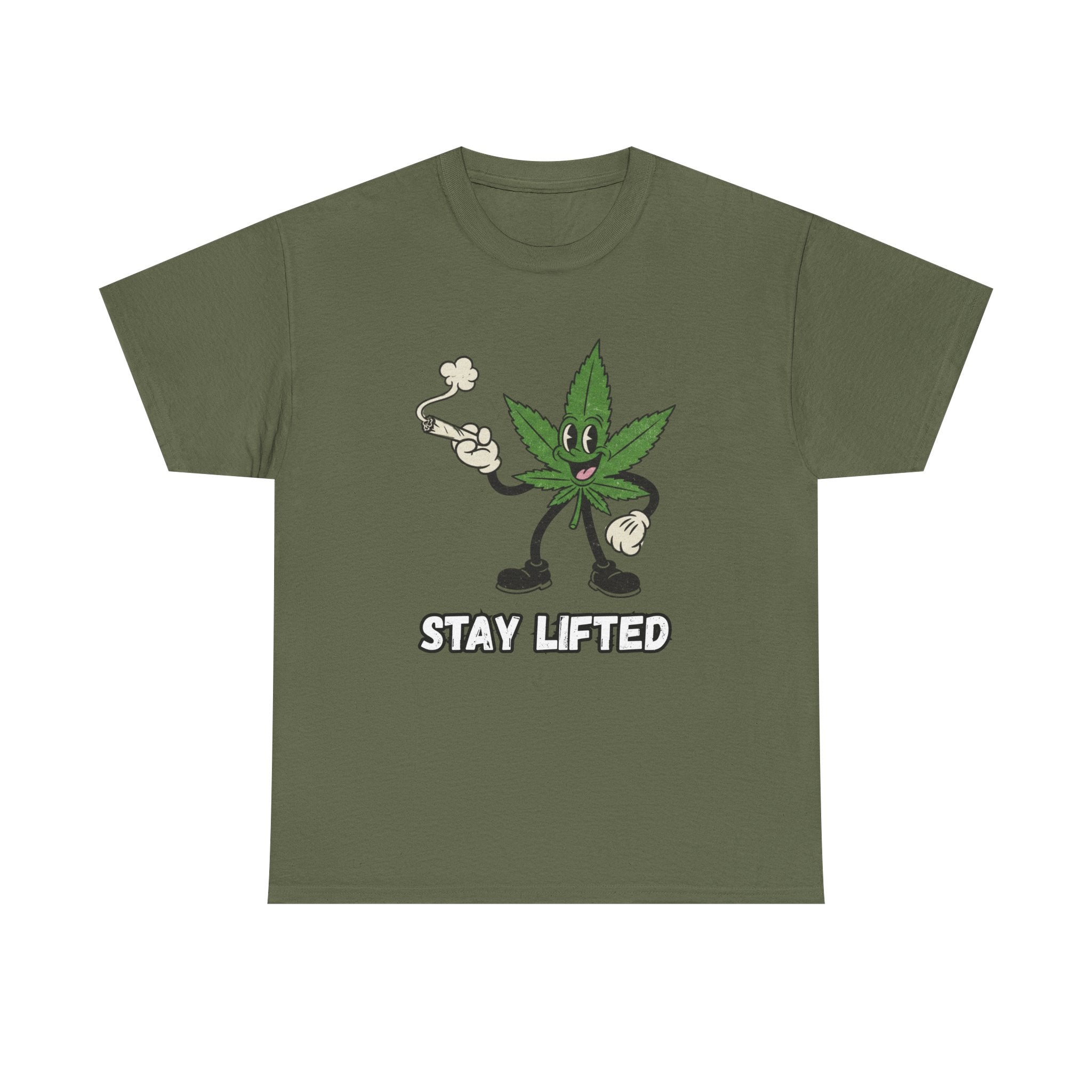 Stay Lifted Herb Leaf Tee | Funny 420 Graphic Shirt