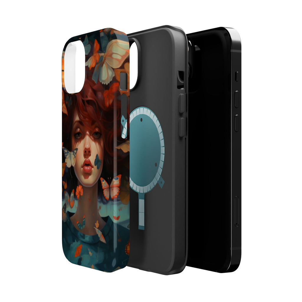 Artistic Butterfly Portrait Phone Case for iPhone & Android — Magnetic Impact-Resistant