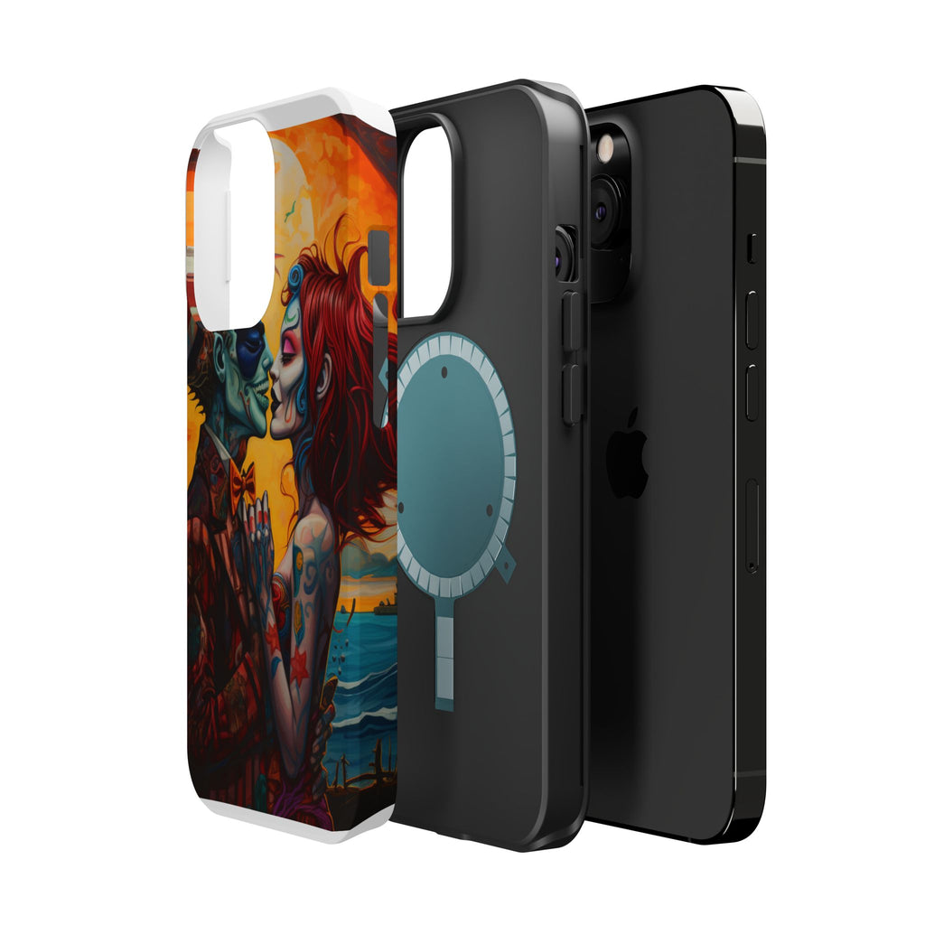 Magnetic Phone Cases - Spooky Lovers Art, Halloween Gifts, Unique Phone Covers, Artistic Phone Accessories, Colorful iPhone Cases