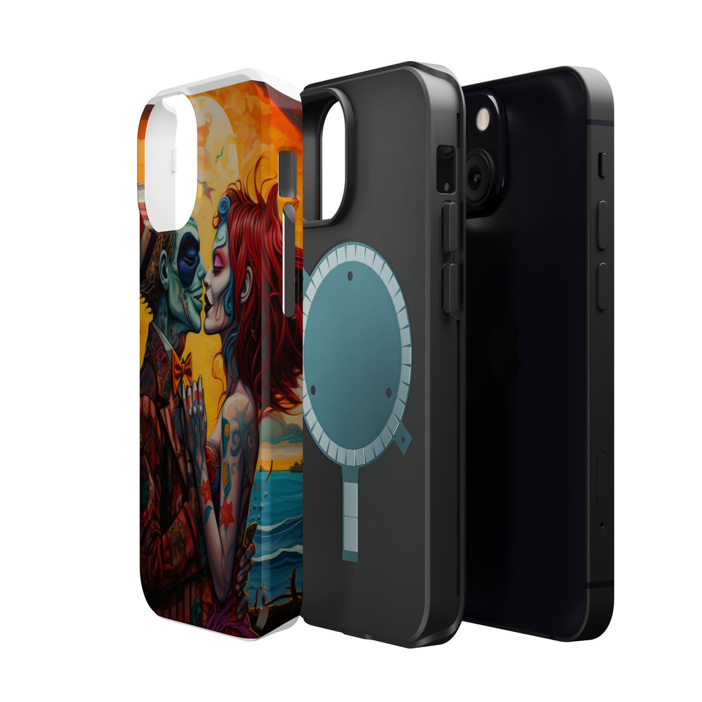 Magnetic Phone Cases - Spooky Lovers Art, Halloween Gifts, Unique Phone Covers, Artistic Phone Accessories, Colorful iPhone Cases