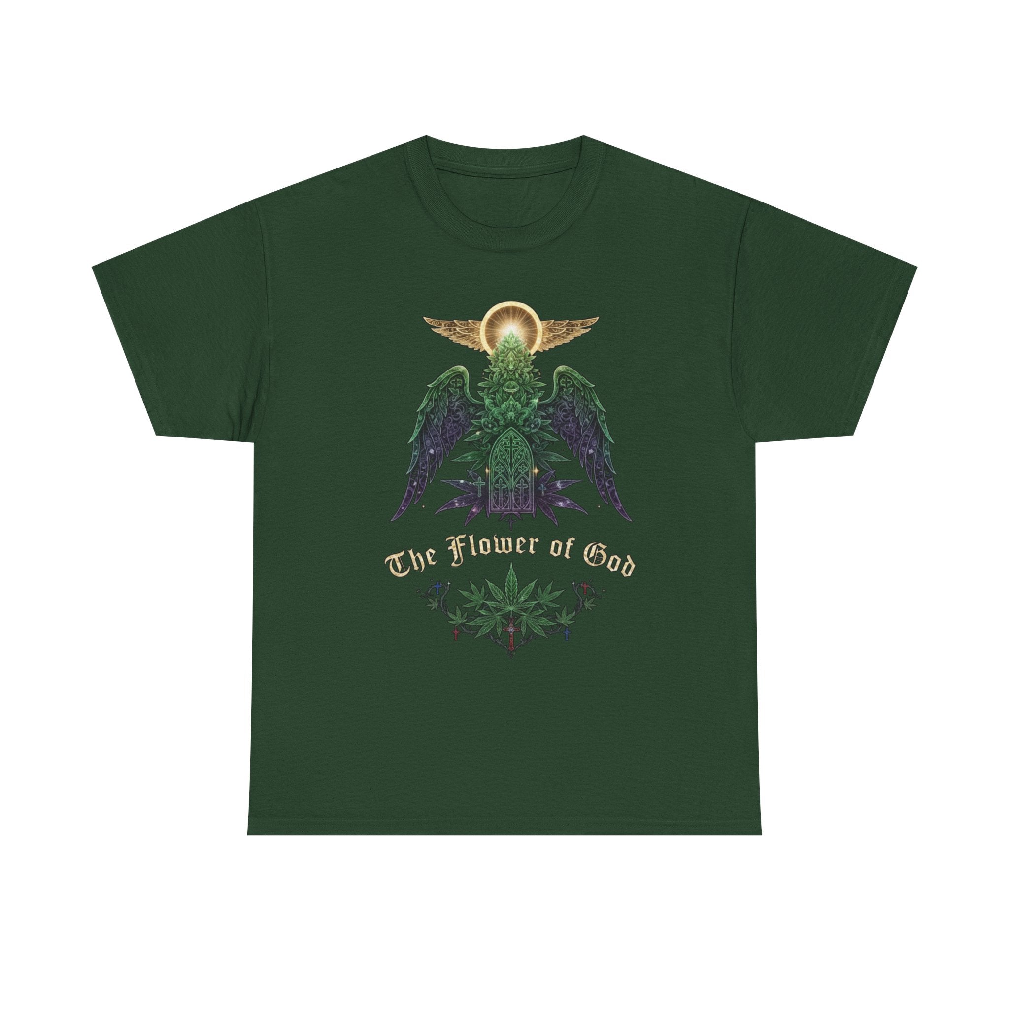 Flower of God- Angel T-Shirt | Retro Botanical Stoner Religious Tee