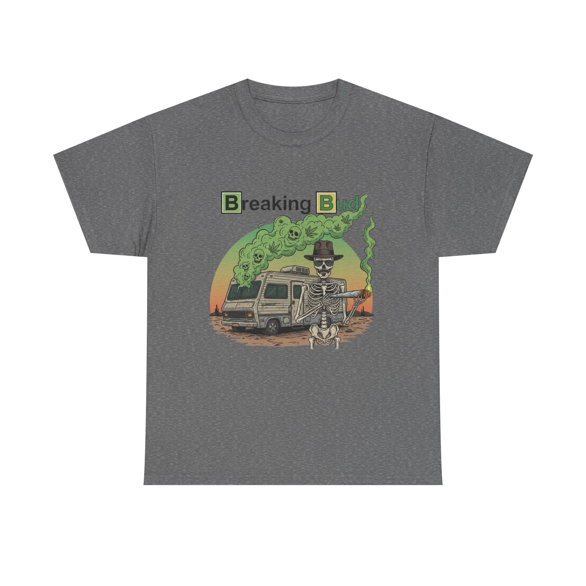 Breaking Buds Stoner Unisex Heavy Cotton Tee, Unique Casual Shirt, Perfect Gift for Fans, Festival Wear, Halloween Theme, 420