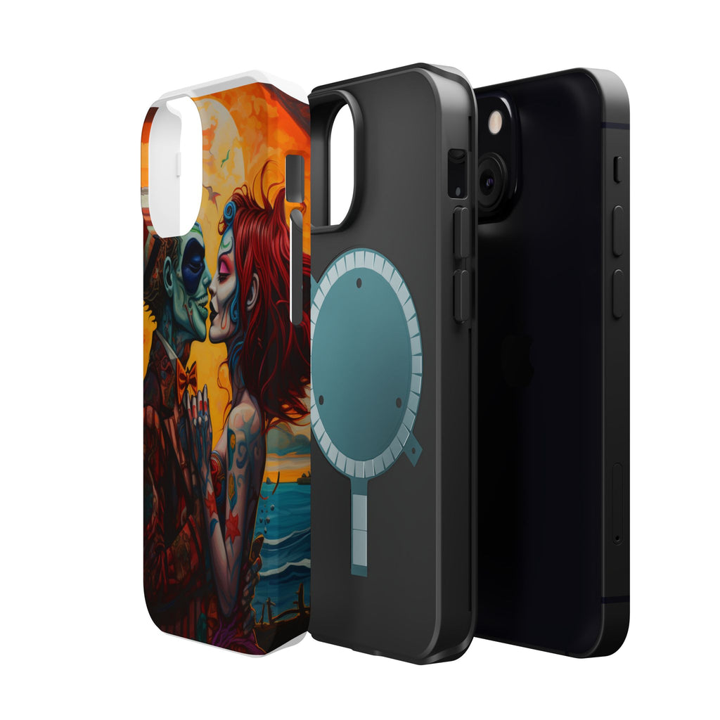 Magnetic Phone Cases - Spooky Lovers Art, Halloween Gifts, Unique Phone Covers, Artistic Phone Accessories, Colorful iPhone Cases