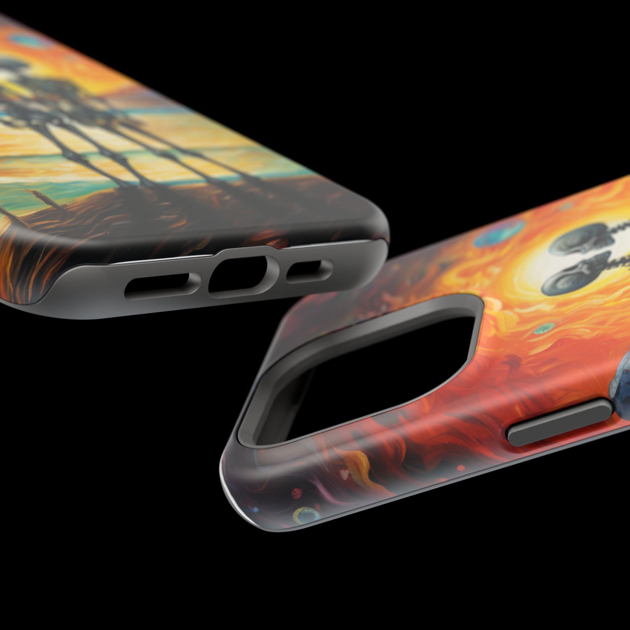 Skeleton Couple Sunset Phone Case | Magnetic Impact-Resistant Case