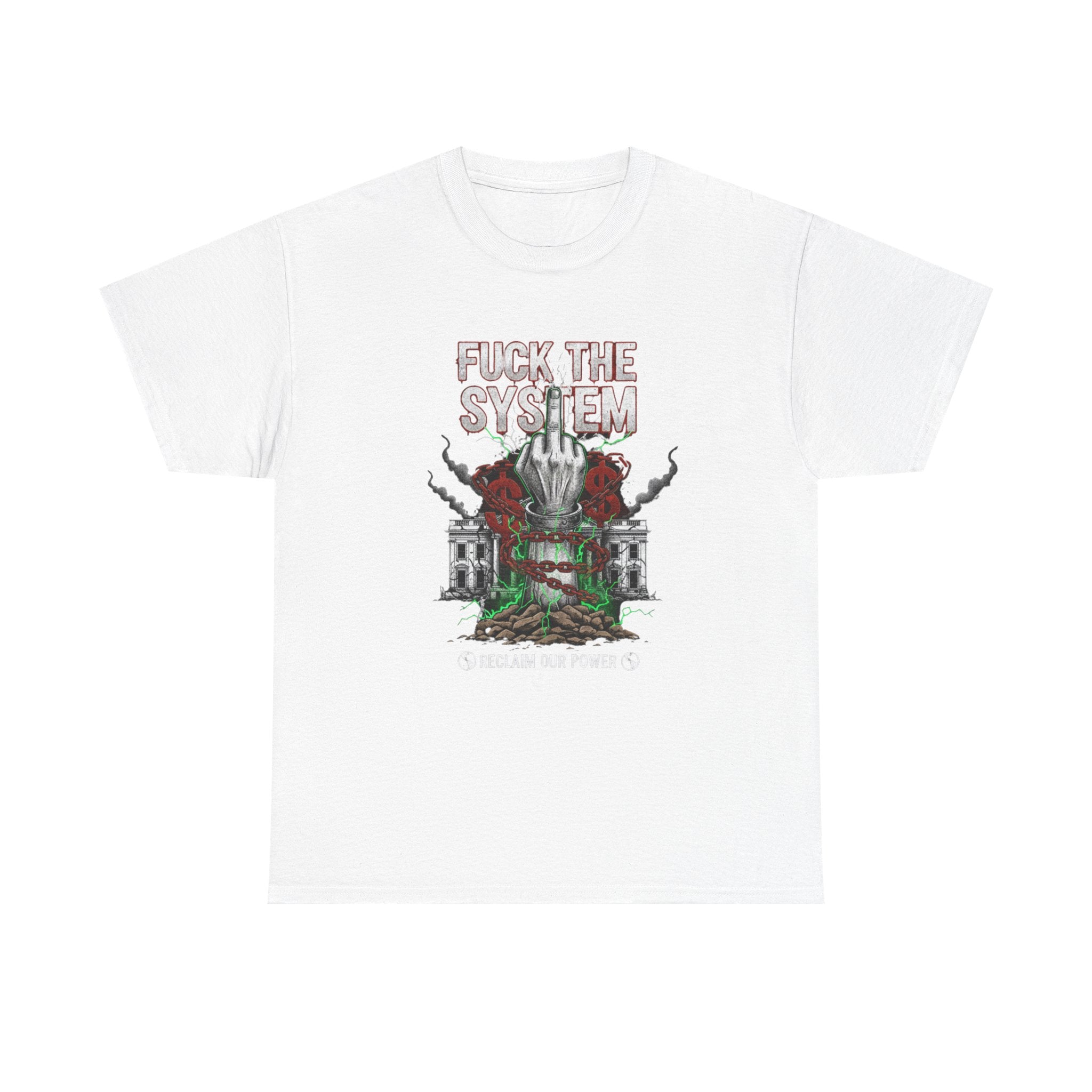 Fuck the System T-Shirt | Protest Graphic Tee, Graffiti Government Design