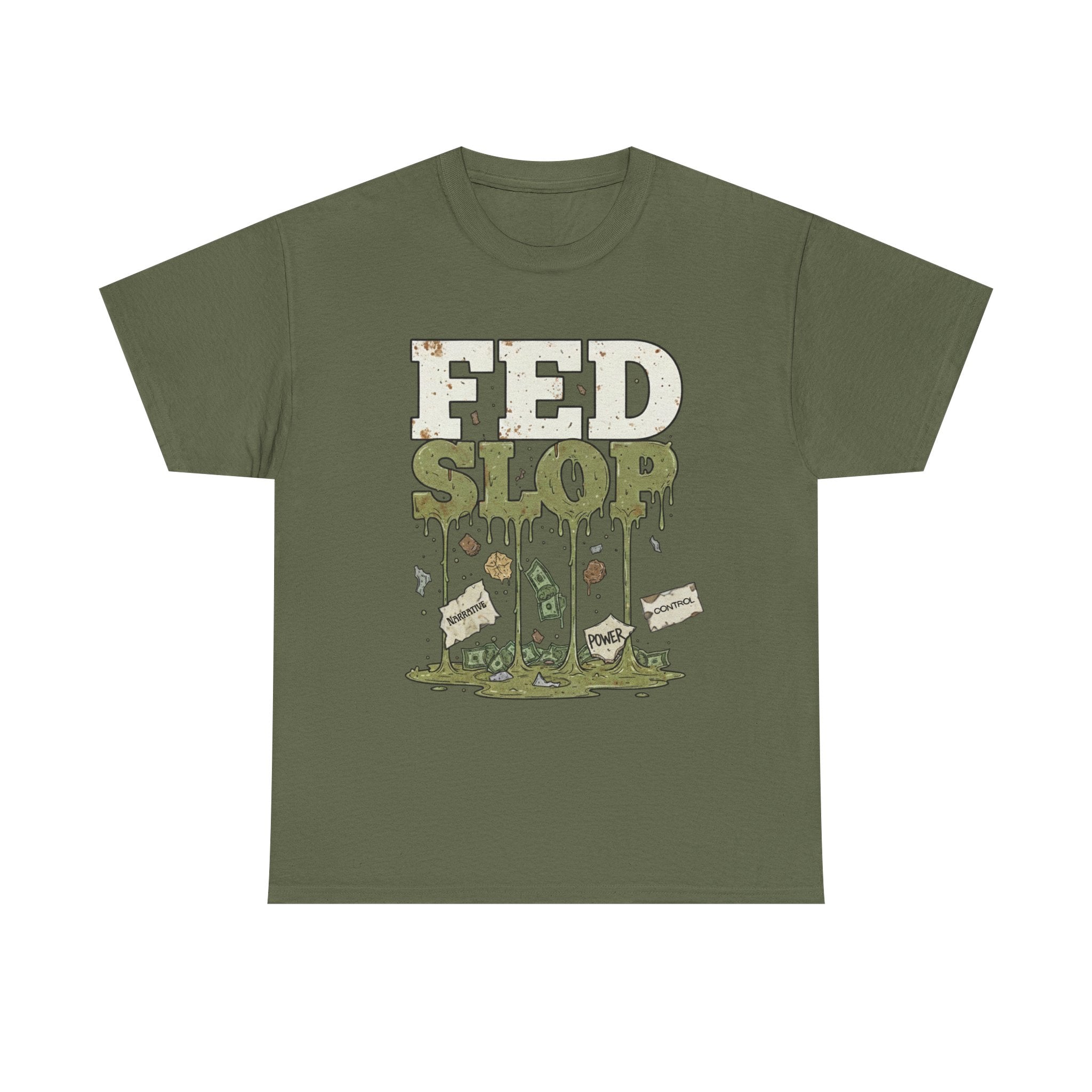 Fed Slop Military MRE Mess Hall Vintage Grunge T-Shirt | Conspiracy Critical Thinking
