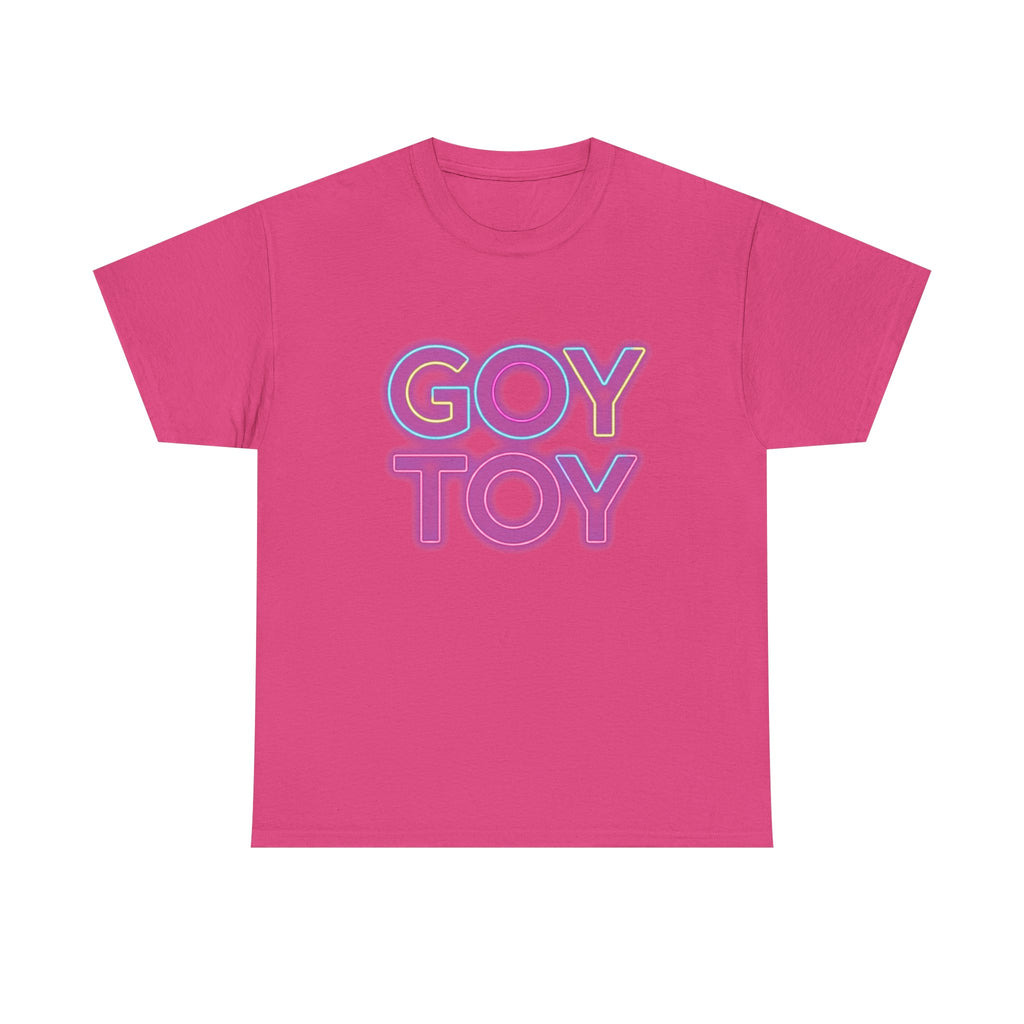 Goy Toy neon text Tee | retro neon typography shirt