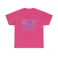 Goy Toy neon text Tee | retro neon typography shirt