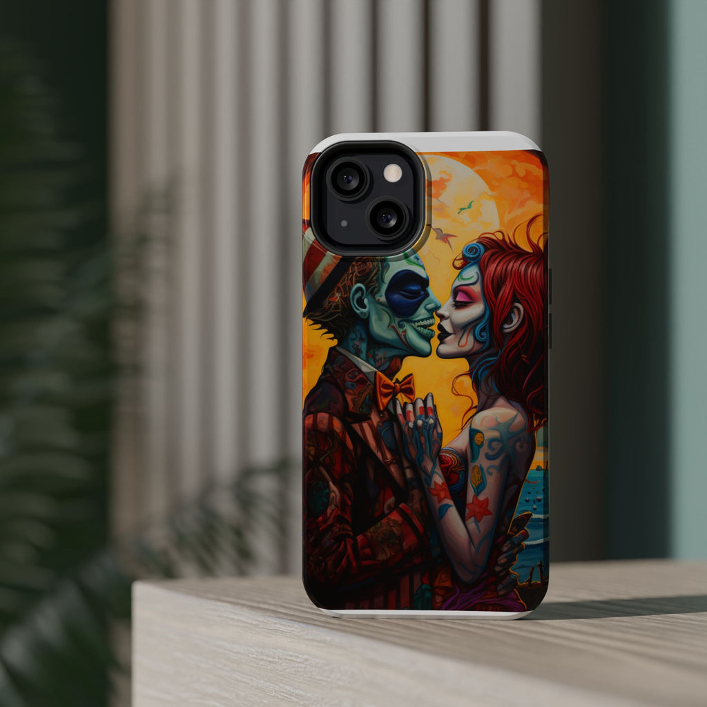 Magnetic Phone Cases - Spooky Lovers Art, Halloween Gifts, Unique Phone Covers, Artistic Phone Accessories, Colorful iPhone Cases