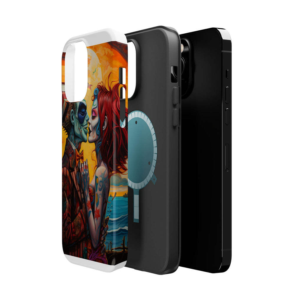 Magnetic Phone Cases - Spooky Lovers Art, Halloween Gifts, Unique Phone Covers, Artistic Phone Accessories, Colorful iPhone Cases