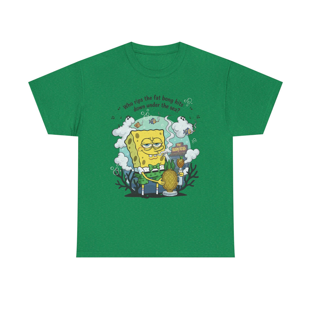 Nostalgic Cartoon Underwater Stoner Pineapple Tee, 420 Humor, Gift for Stoners