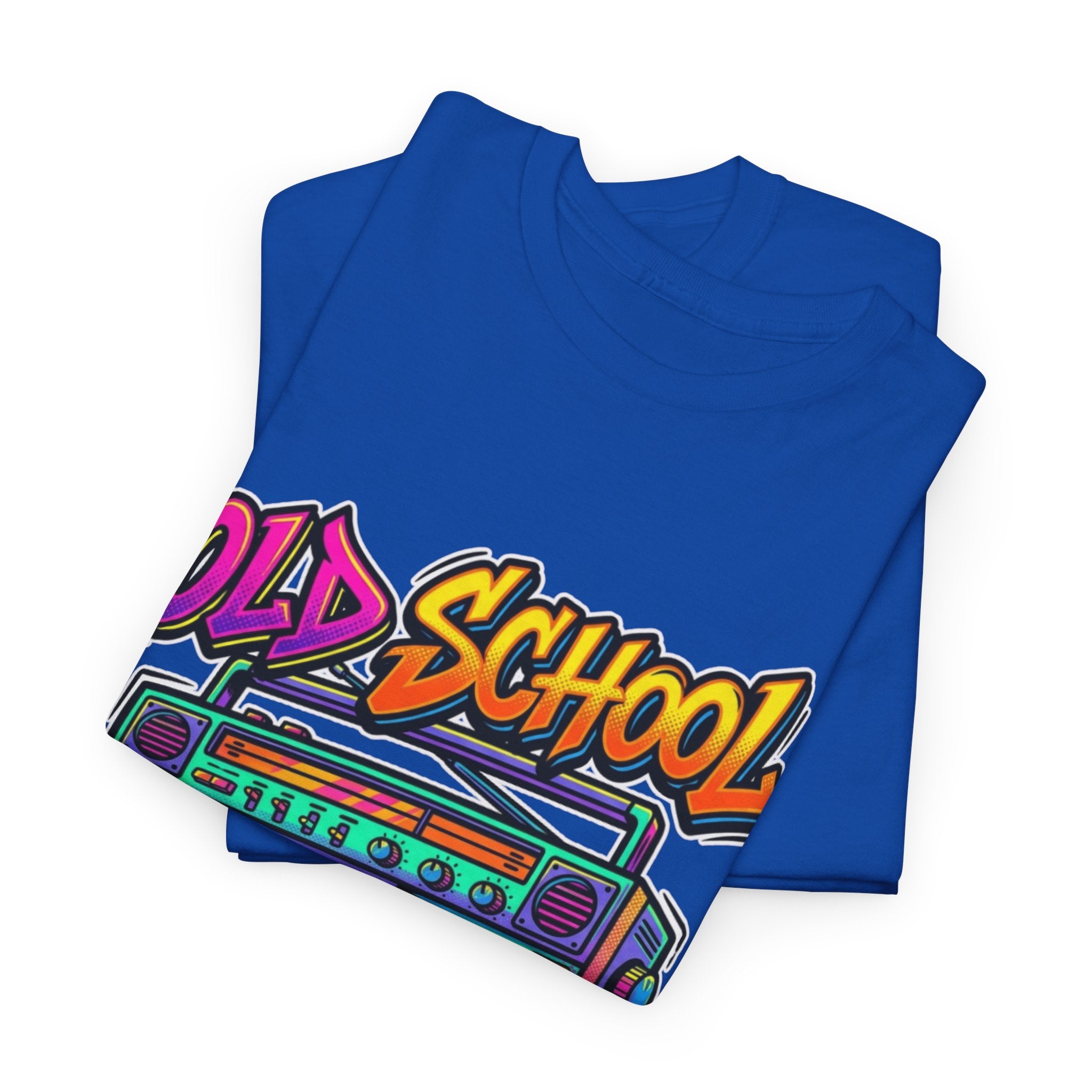 Old School Boombox Tee — Retro 80s Vintage Radio Graphic T-Shirt