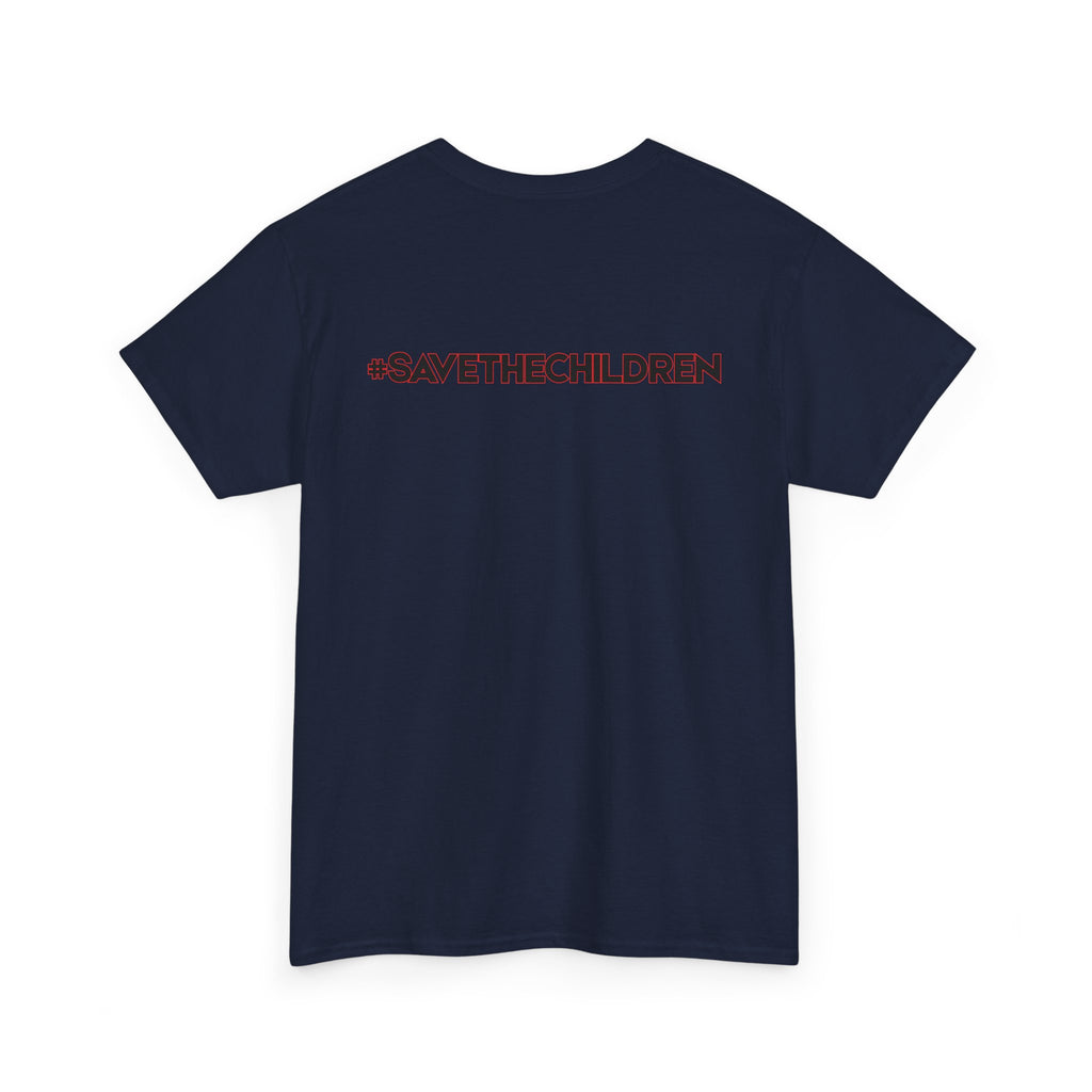Protest Pizza Box Conspiracy Save the Children T-Shirt | Vintage Riot Art