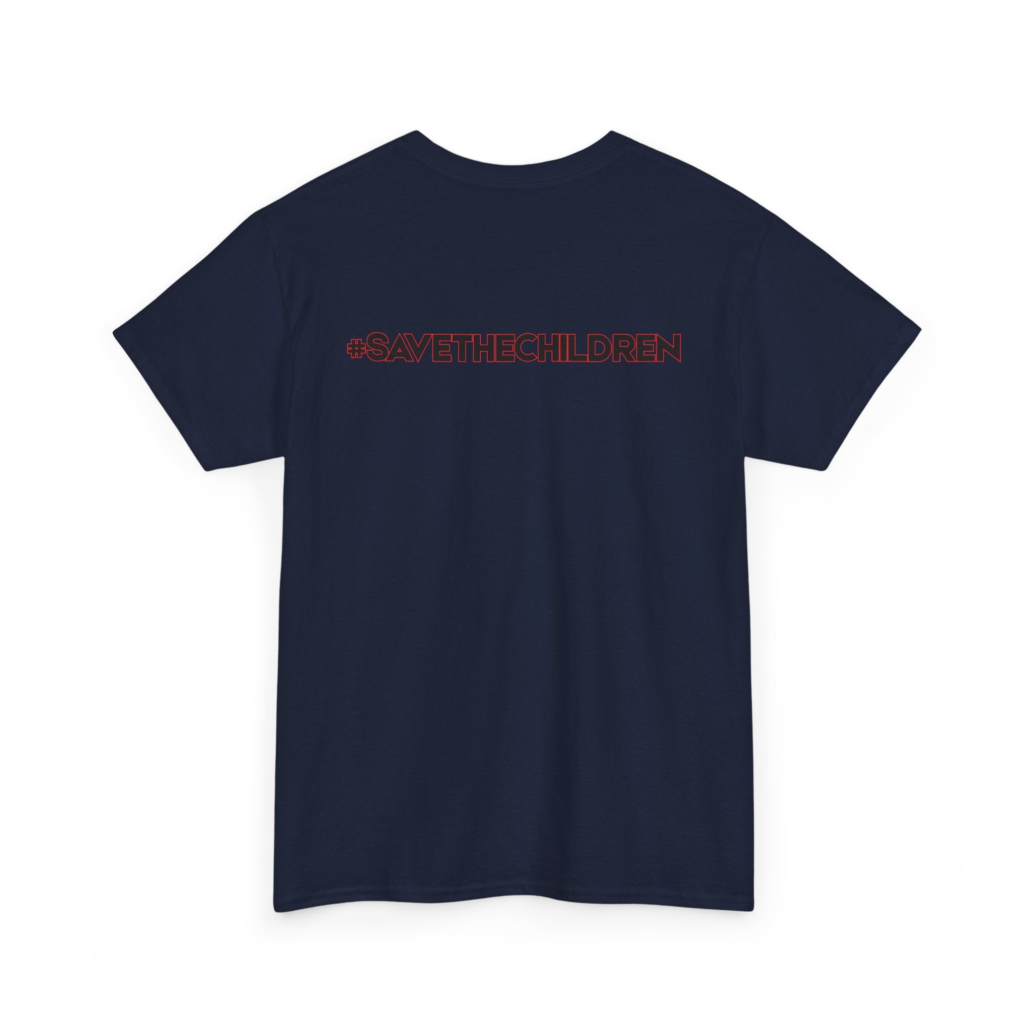 Protest Pizza Box Conspiracy Save the Children T-Shirt | Vintage Riot Art
