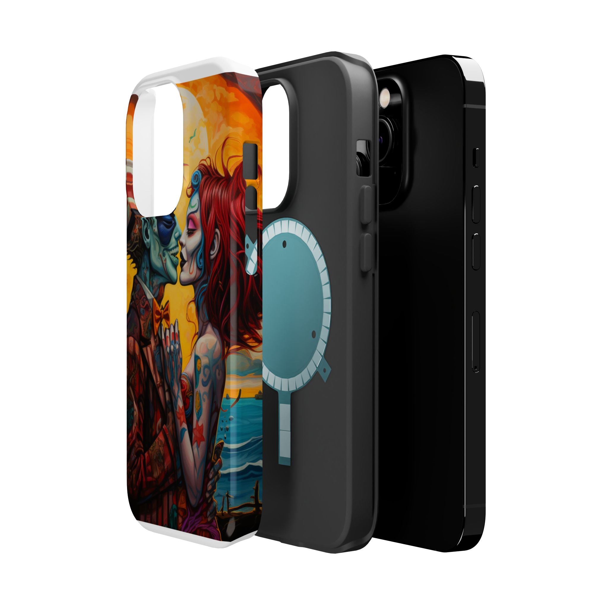 Magnetic Phone Cases - Spooky Lovers Art, Halloween Gifts, Unique Phone Covers, Artistic Phone Accessories, Colorful iPhone Cases