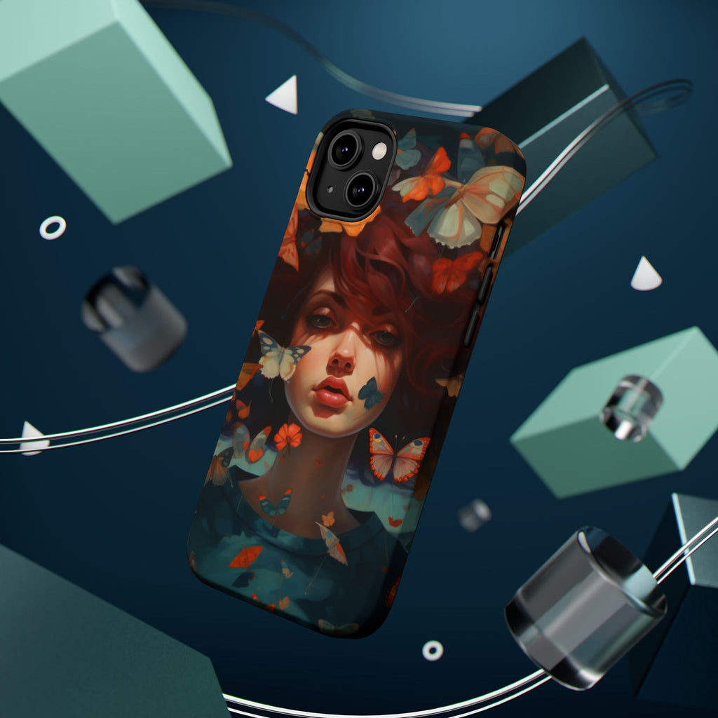 Artistic Butterfly Portrait Phone Case for iPhone & Android — Magnetic Impact-Resistant