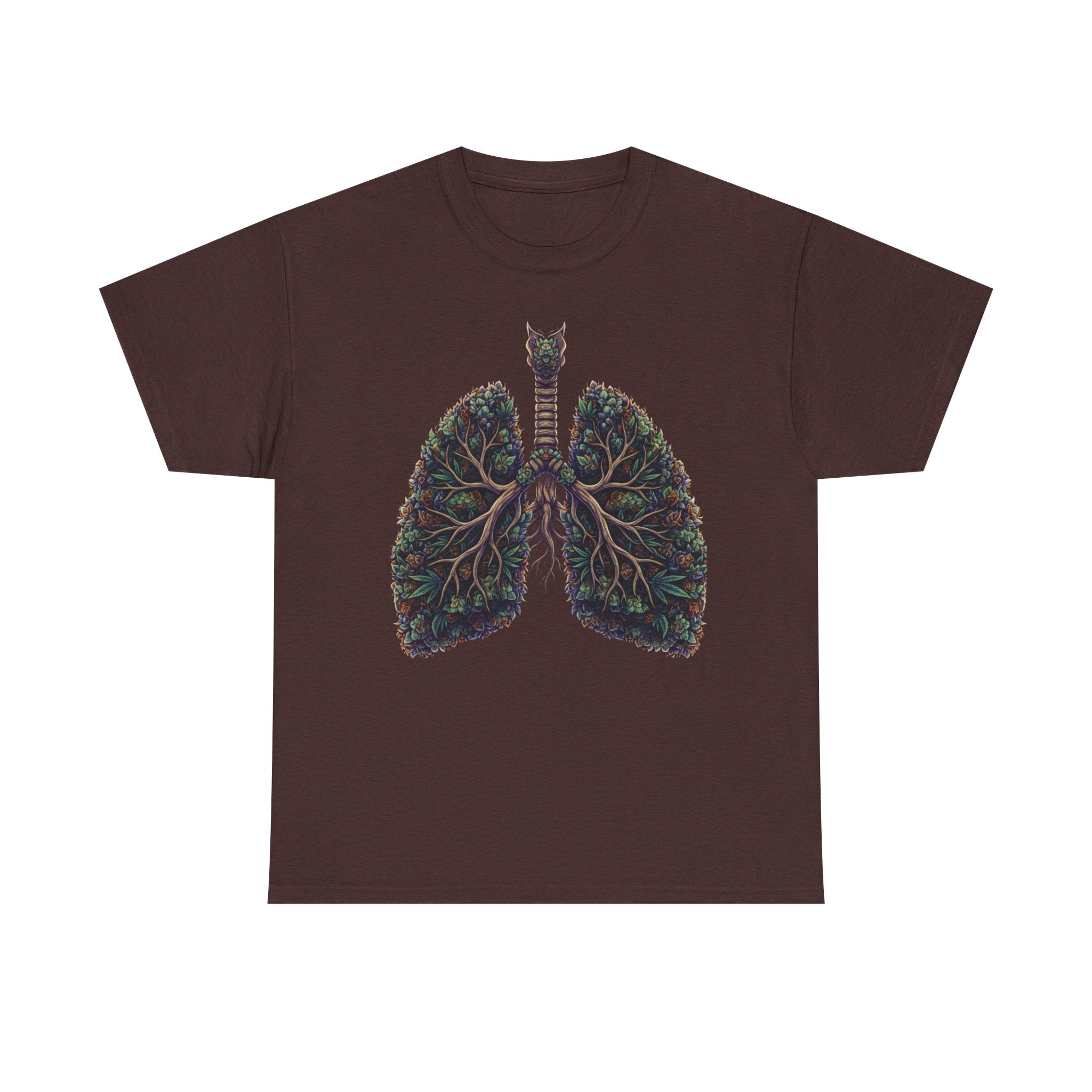 420 Lungs Illustration Tee | Botanical Respiratory Anatomy Shirt