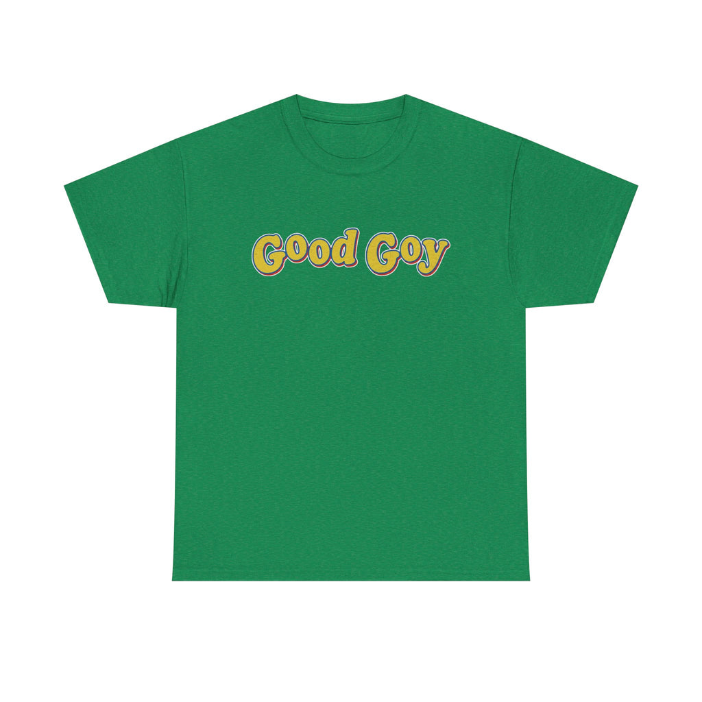 Good Goy retro yellow bubble text Tee | Nostalgic vintage graphic