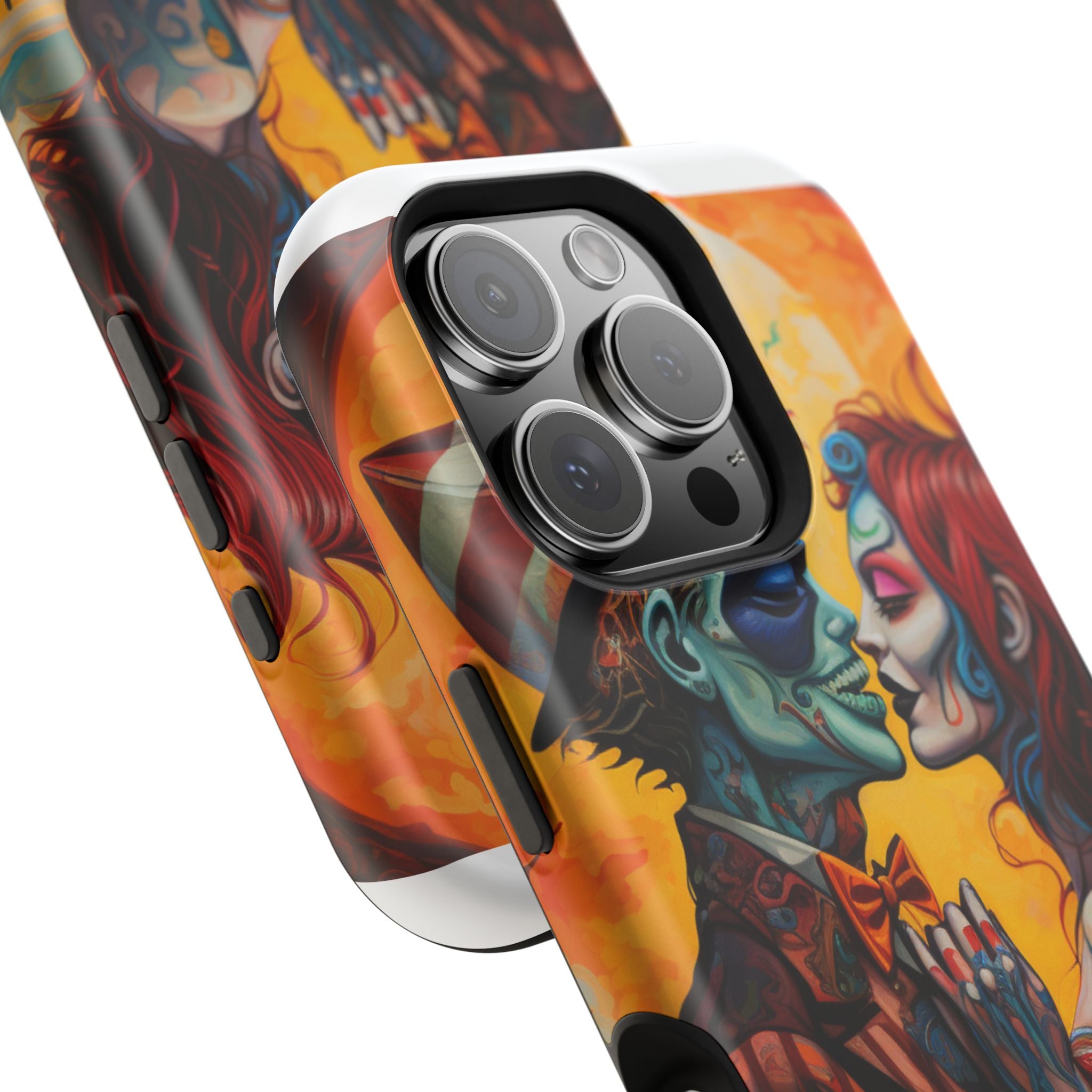 Magnetic Phone Cases - Spooky Lovers Art, Halloween Gifts, Unique Phone Covers, Artistic Phone Accessories, Colorful iPhone Cases