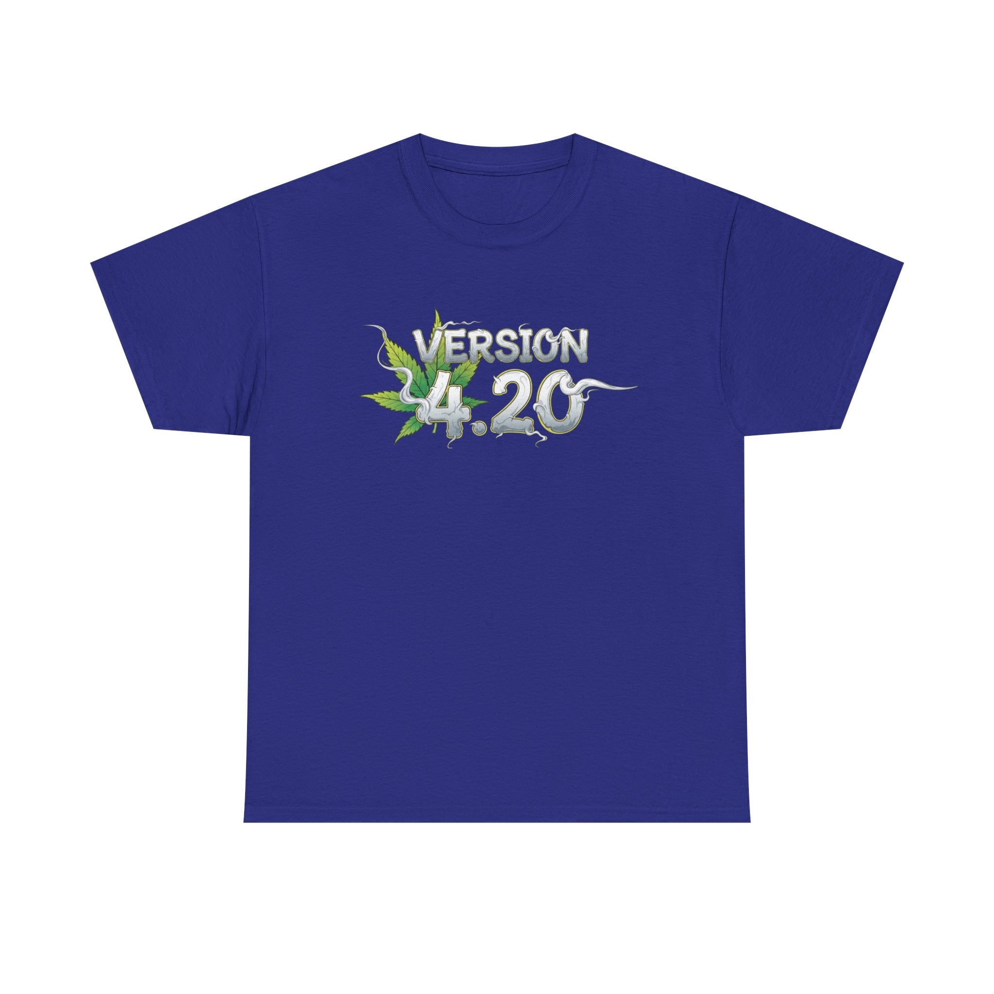 Version 4.20- Leaf Smoke Design T-Shirt | Stoner Humor Tee
