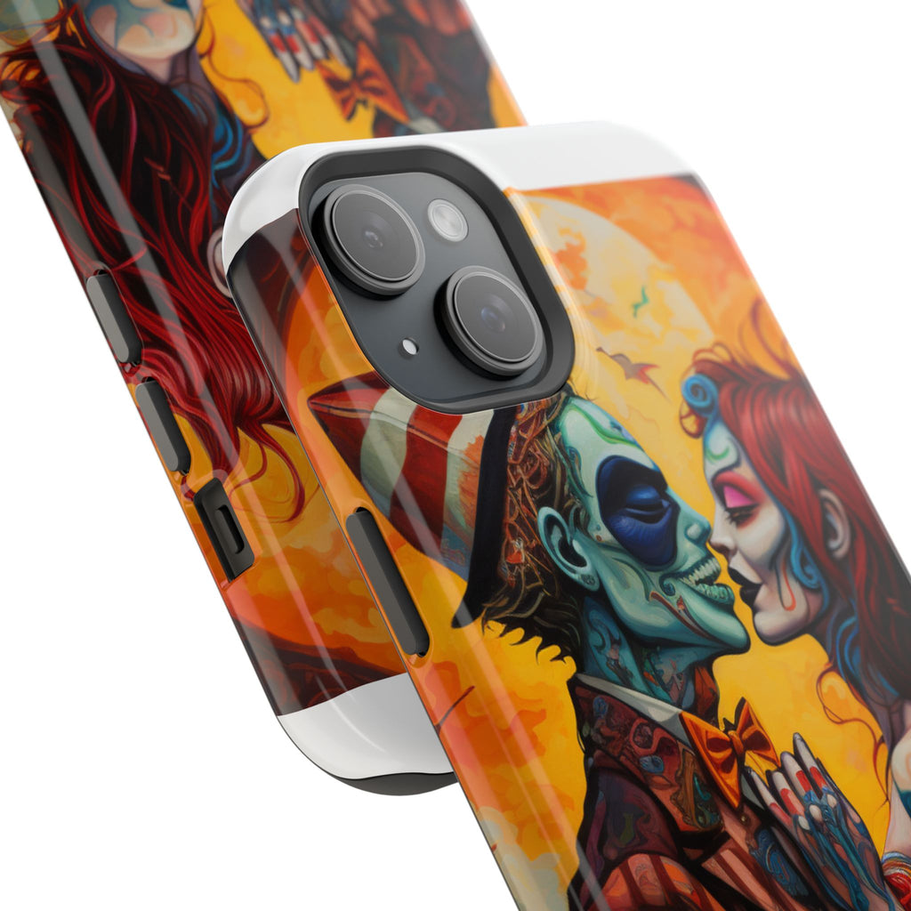 Magnetic Phone Cases - Spooky Lovers Art, Halloween Gifts, Unique Phone Covers, Artistic Phone Accessories, Colorful iPhone Cases