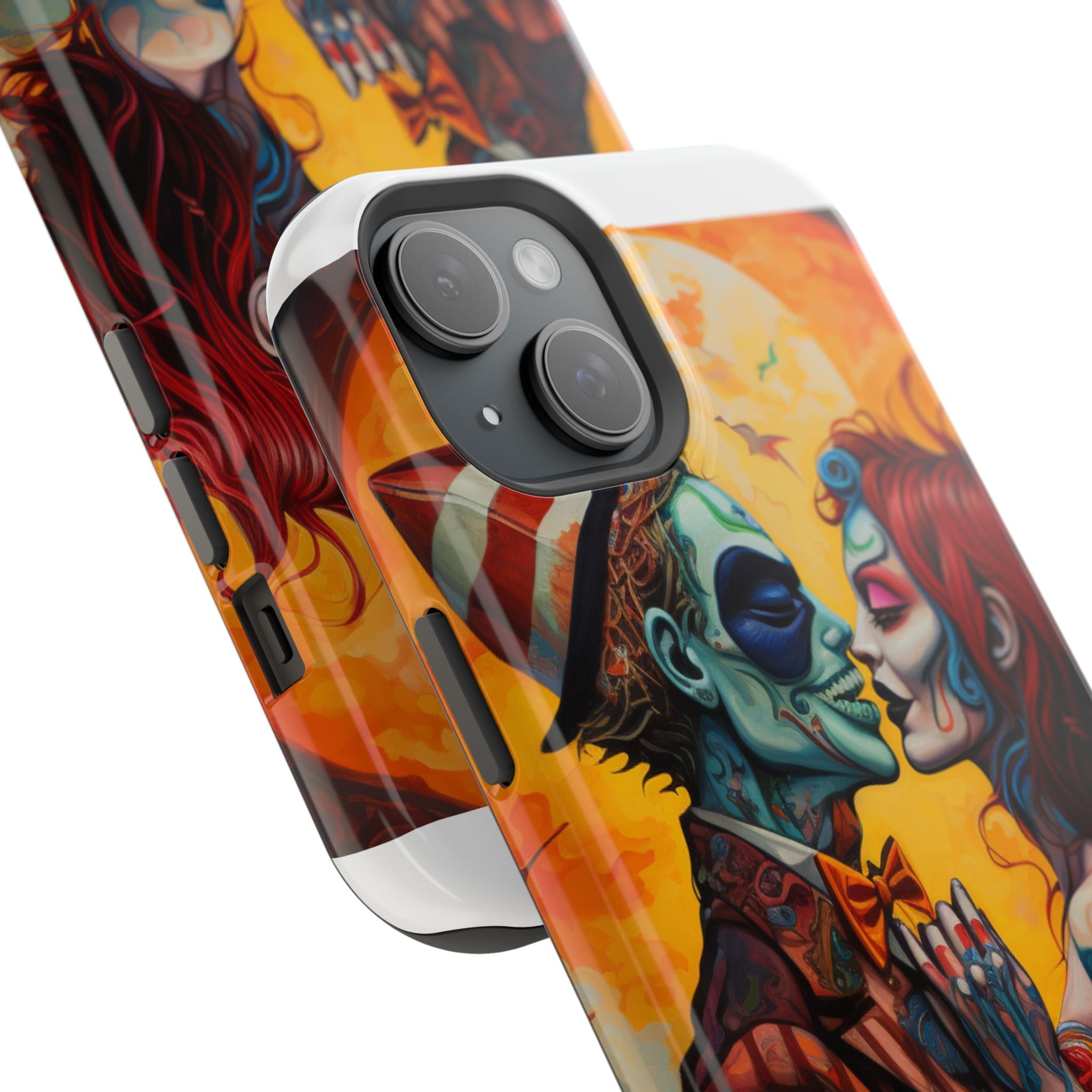 Magnetic Phone Cases - Spooky Lovers Art, Halloween Gifts, Unique Phone Covers, Artistic Phone Accessories, Colorful iPhone Cases