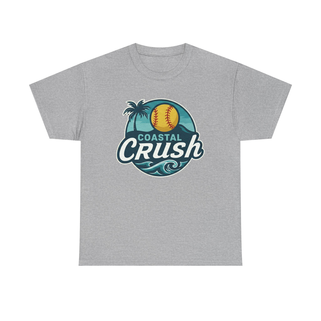 Adult- Coastal Crush softball logo Tee | beach palm wave back name number