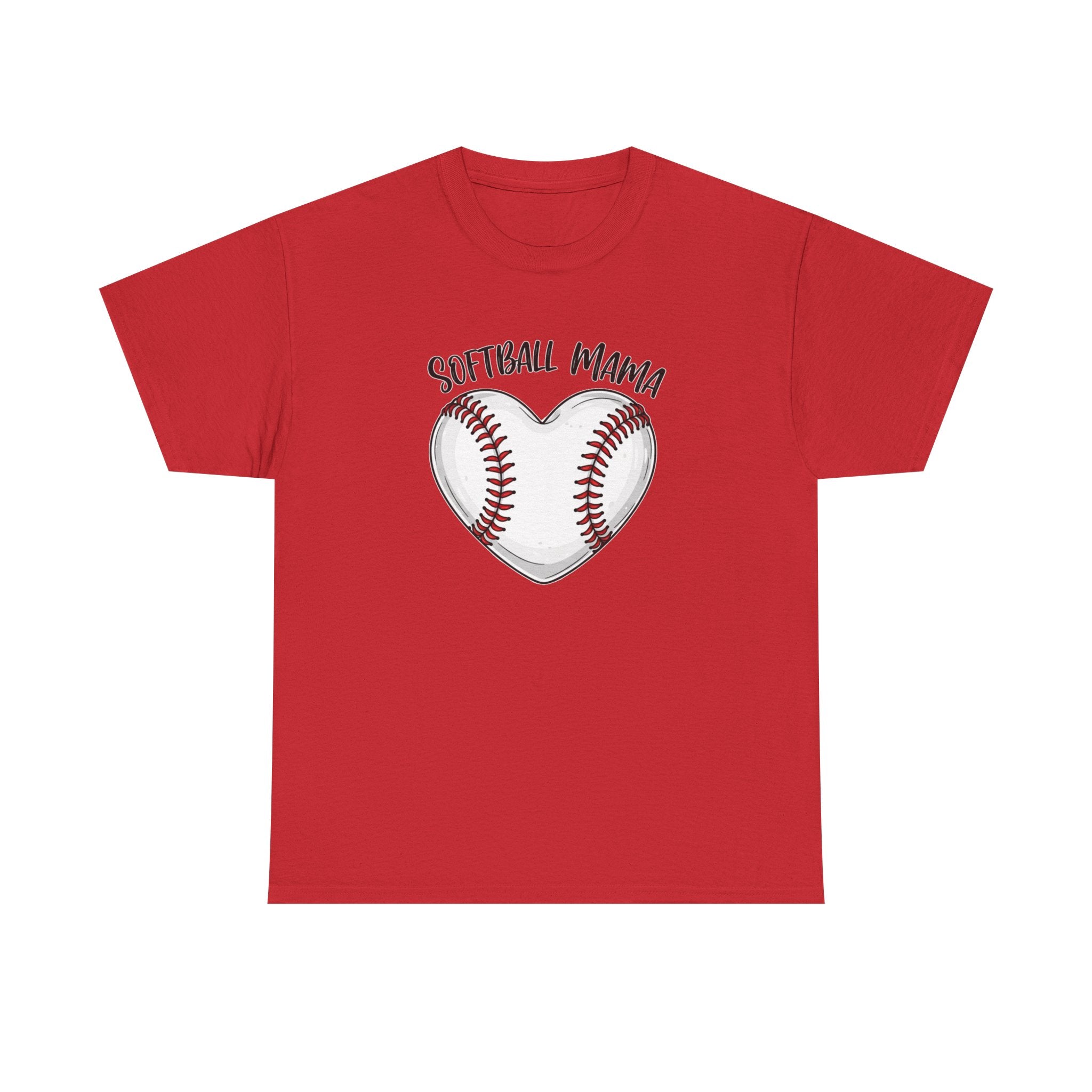 Softball Mama heart Softball stitching Tee | Softball mom shirt, Team Mom