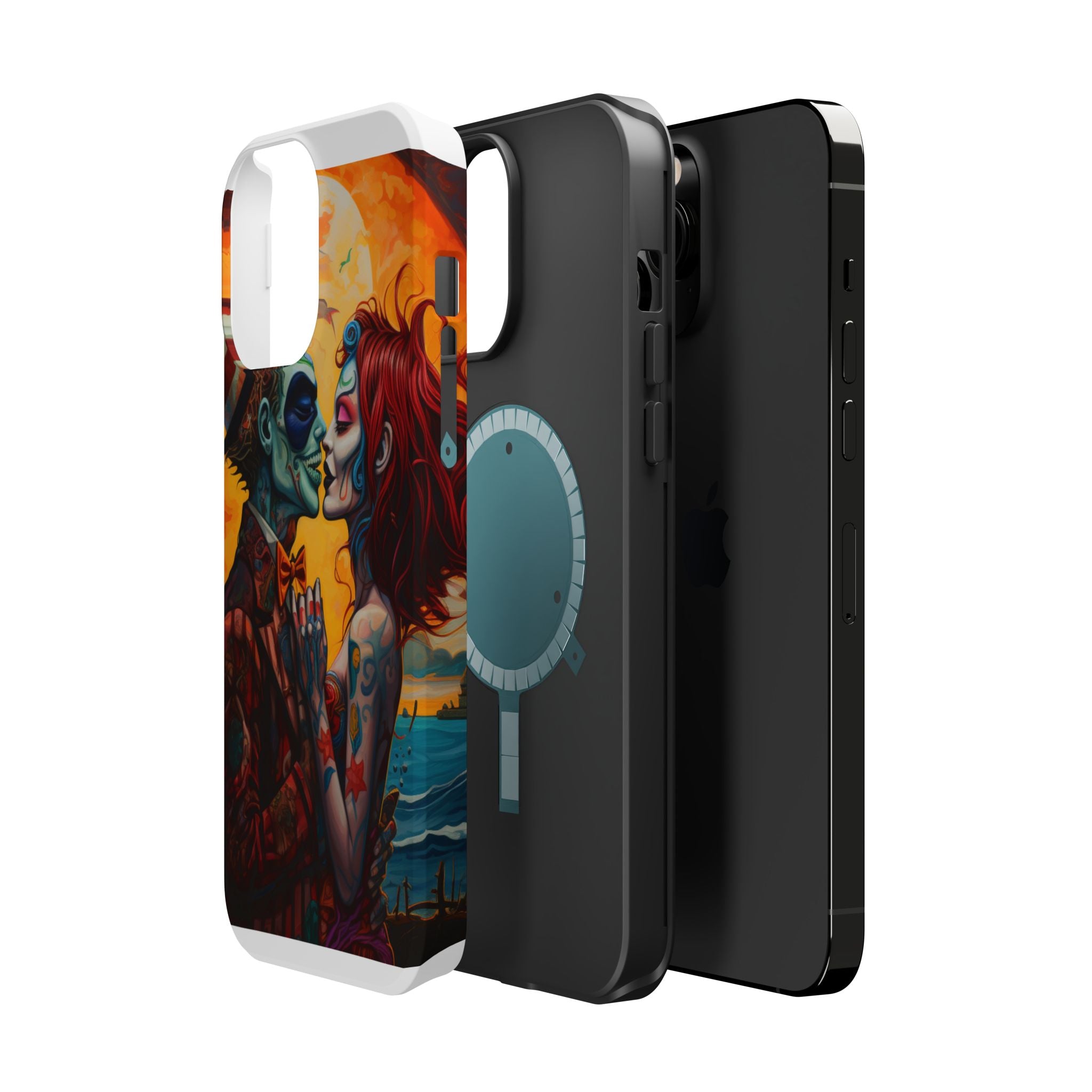 Magnetic Phone Cases - Spooky Lovers Art, Halloween Gifts, Unique Phone Covers, Artistic Phone Accessories, Colorful iPhone Cases