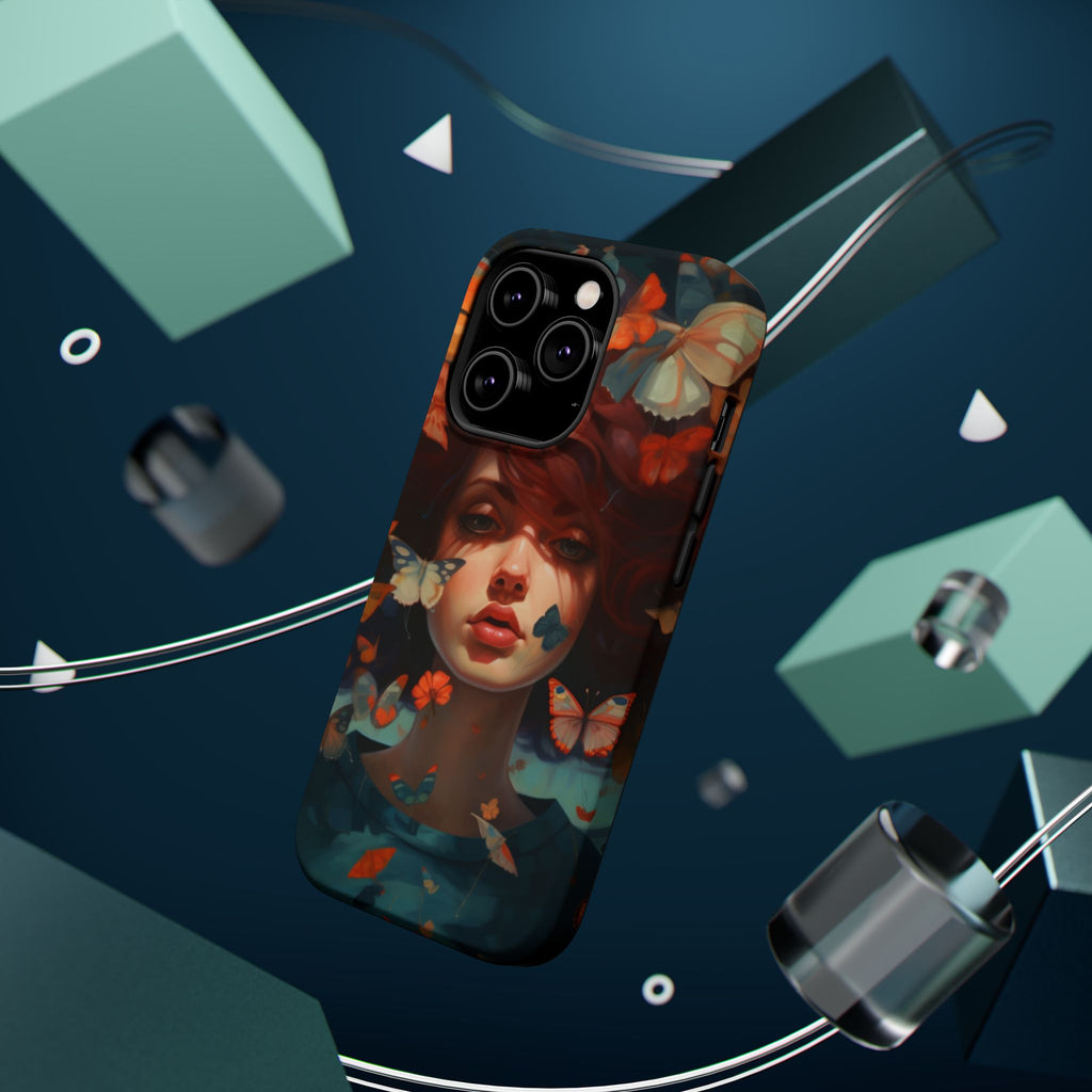 Artistic Butterfly Portrait Phone Case for iPhone & Android — Magnetic Impact-Resistant