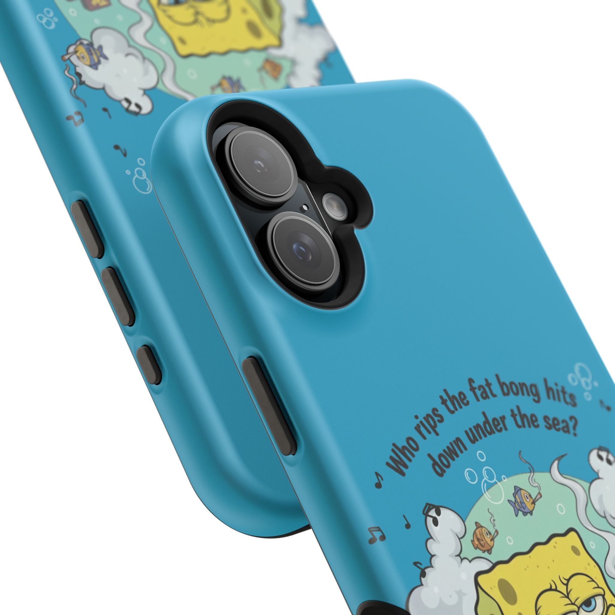 Cartoon Sponge Character with Surfboard & Beach Bong Art- Magnetic Impact-Resistant Phone Case for iPhone & Android