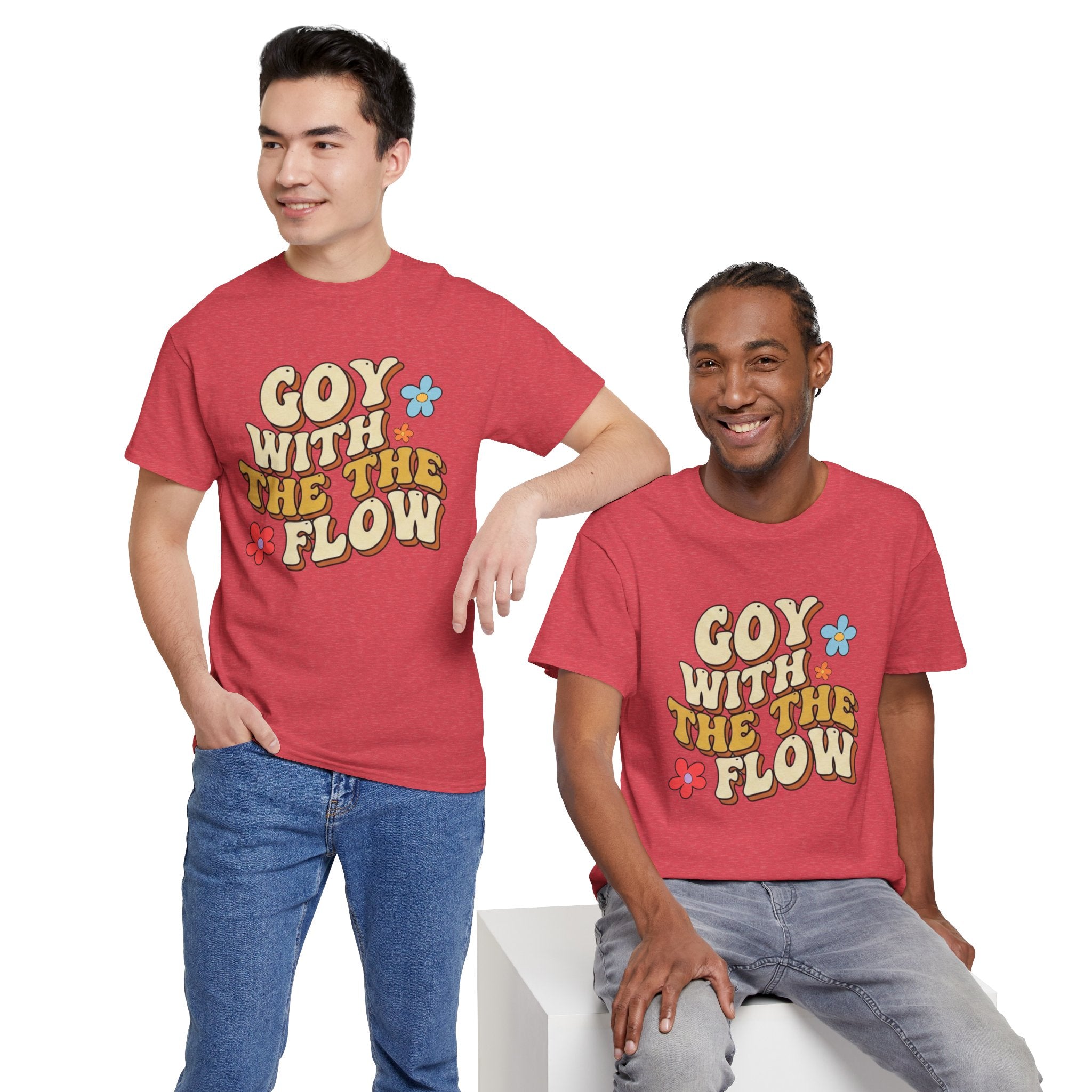 Goy With The Flow--Retro Flower Graphic Tee