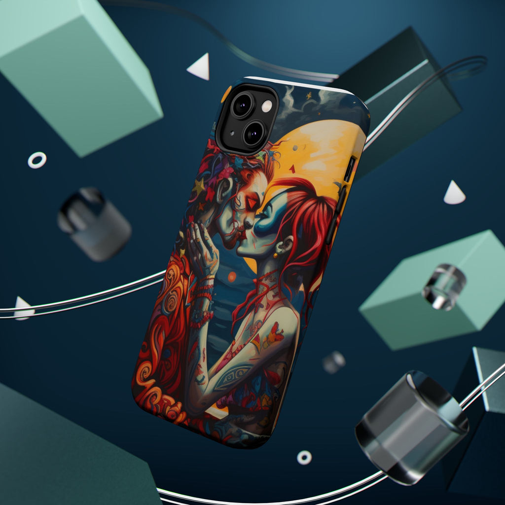 Day of the Dead Romantic Skull Couple Magnetic Impact-Resistant Phone Case for iPhone and Android