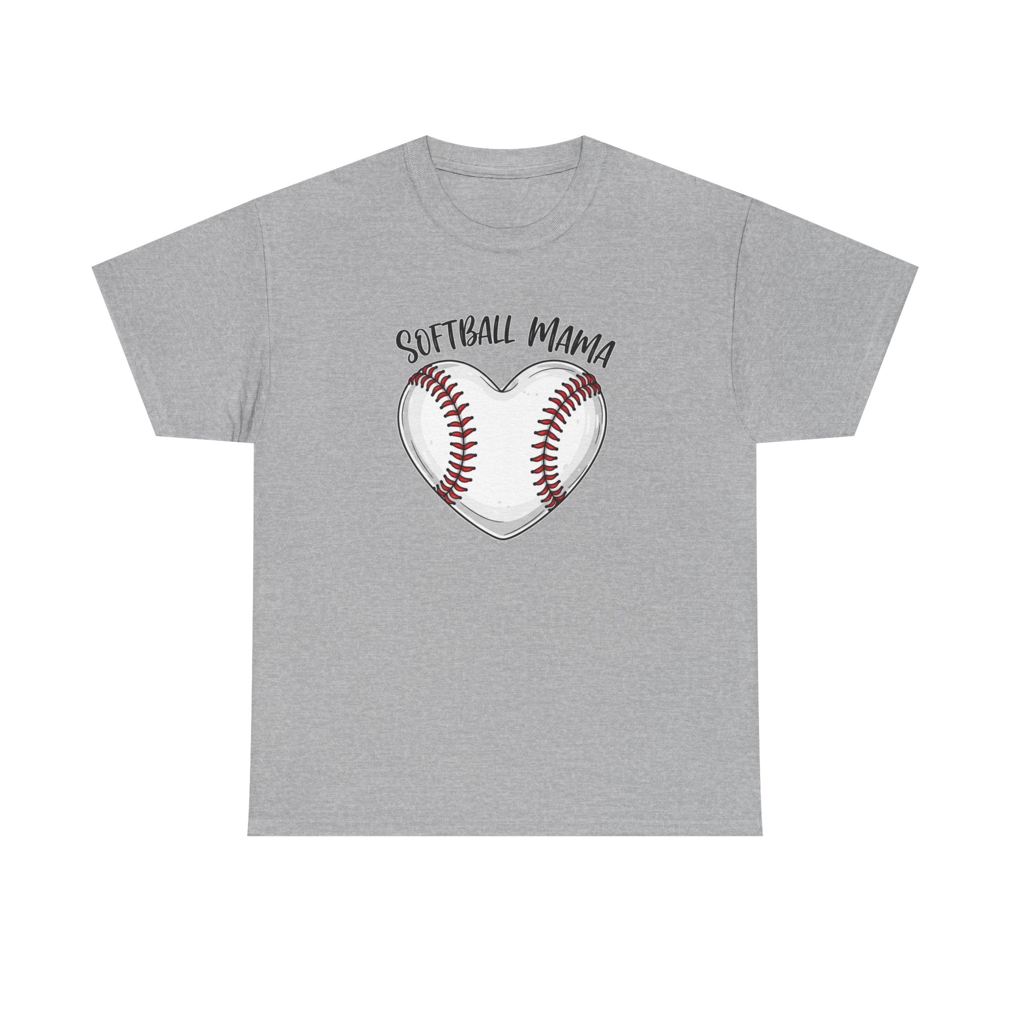 Softball Mama heart Softball stitching Tee | Softball mom shirt, Team Mom