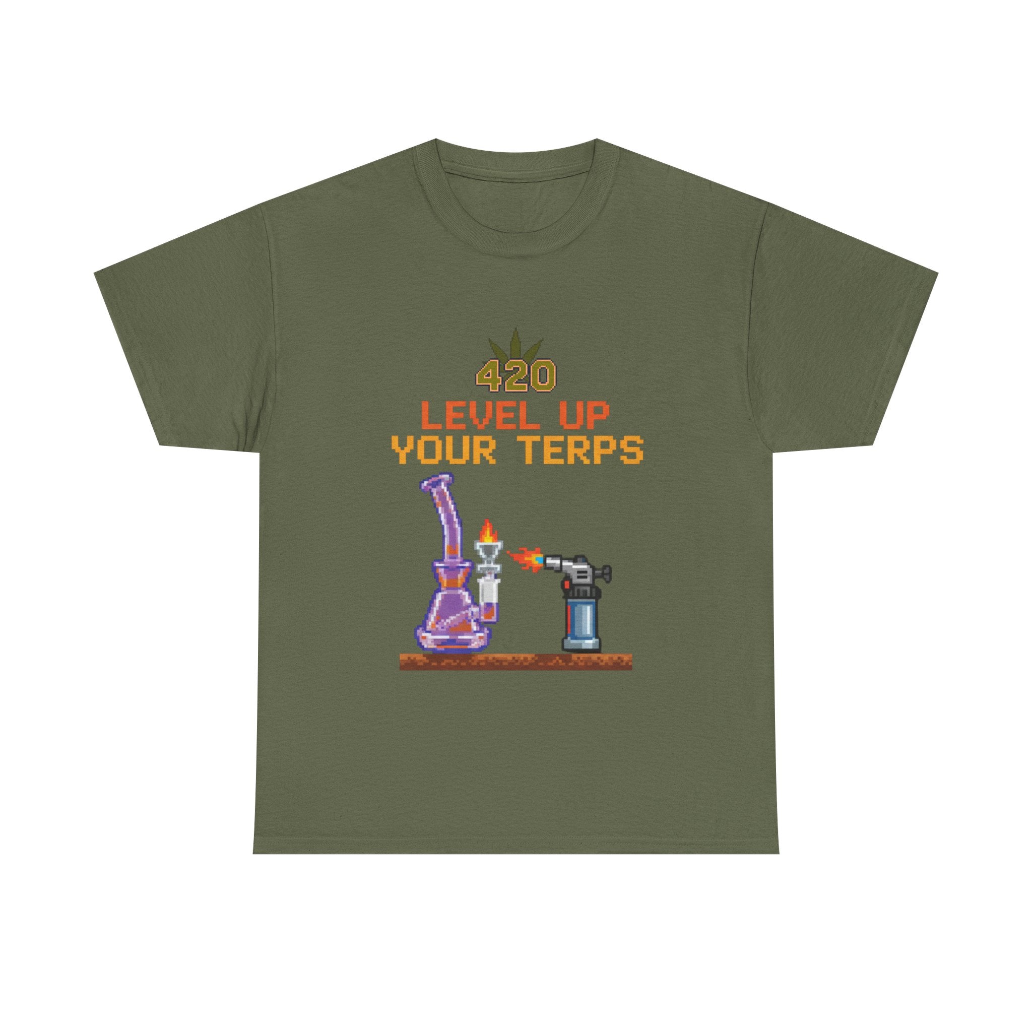 420 Level Up Your Terps Dab Rig Tee | 8-Bit Stoner Gamer Nostalgia