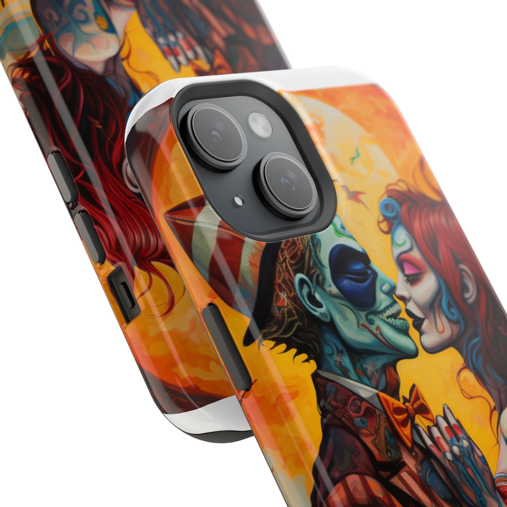 Magnetic Phone Cases - Spooky Lovers Art, Halloween Gifts, Unique Phone Covers, Artistic Phone Accessories, Colorful iPhone Cases
