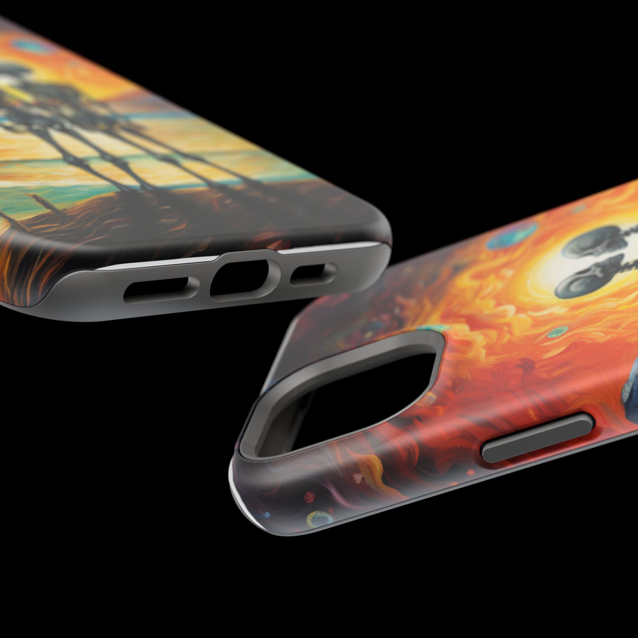 Skeleton Couple Sunset Phone Case | Magnetic Impact-Resistant Case