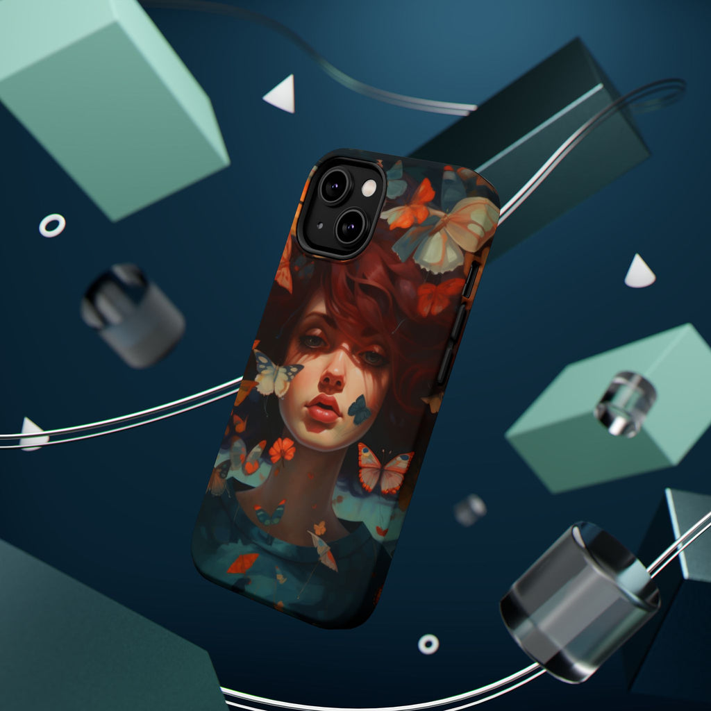 Artistic Butterfly Portrait Phone Case for iPhone & Android — Magnetic Impact-Resistant