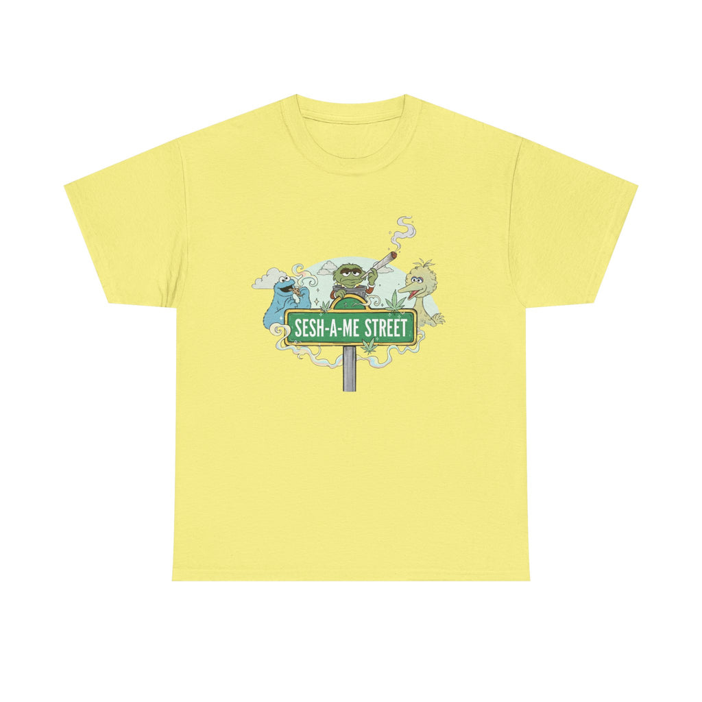 Sesh-a-me Street Stoner Tee, 420 Parody Shirt
