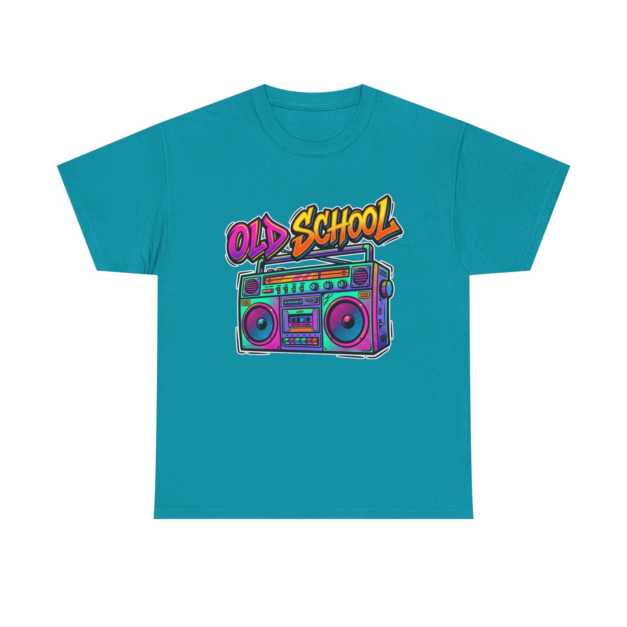Old School Boombox Tee — Retro 80s Vintage Radio Graphic T-Shirt